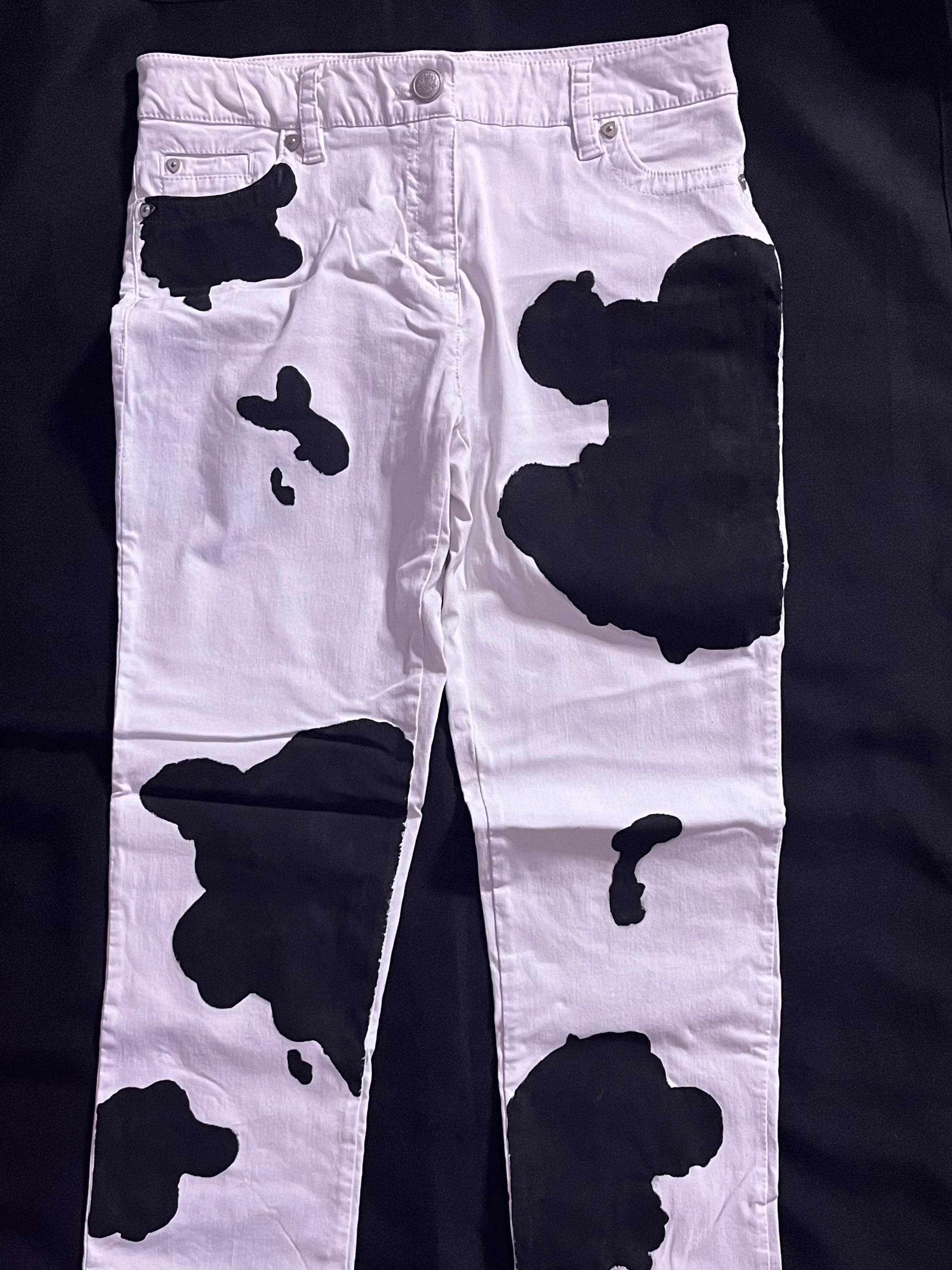 Cow print pants