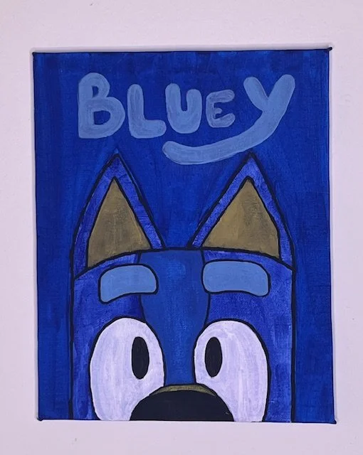 Bluey Cartoon Canvas Art