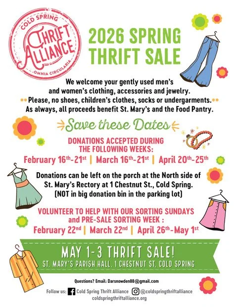 Spring Thrift Sale | Cold Spring Thrift Alliance