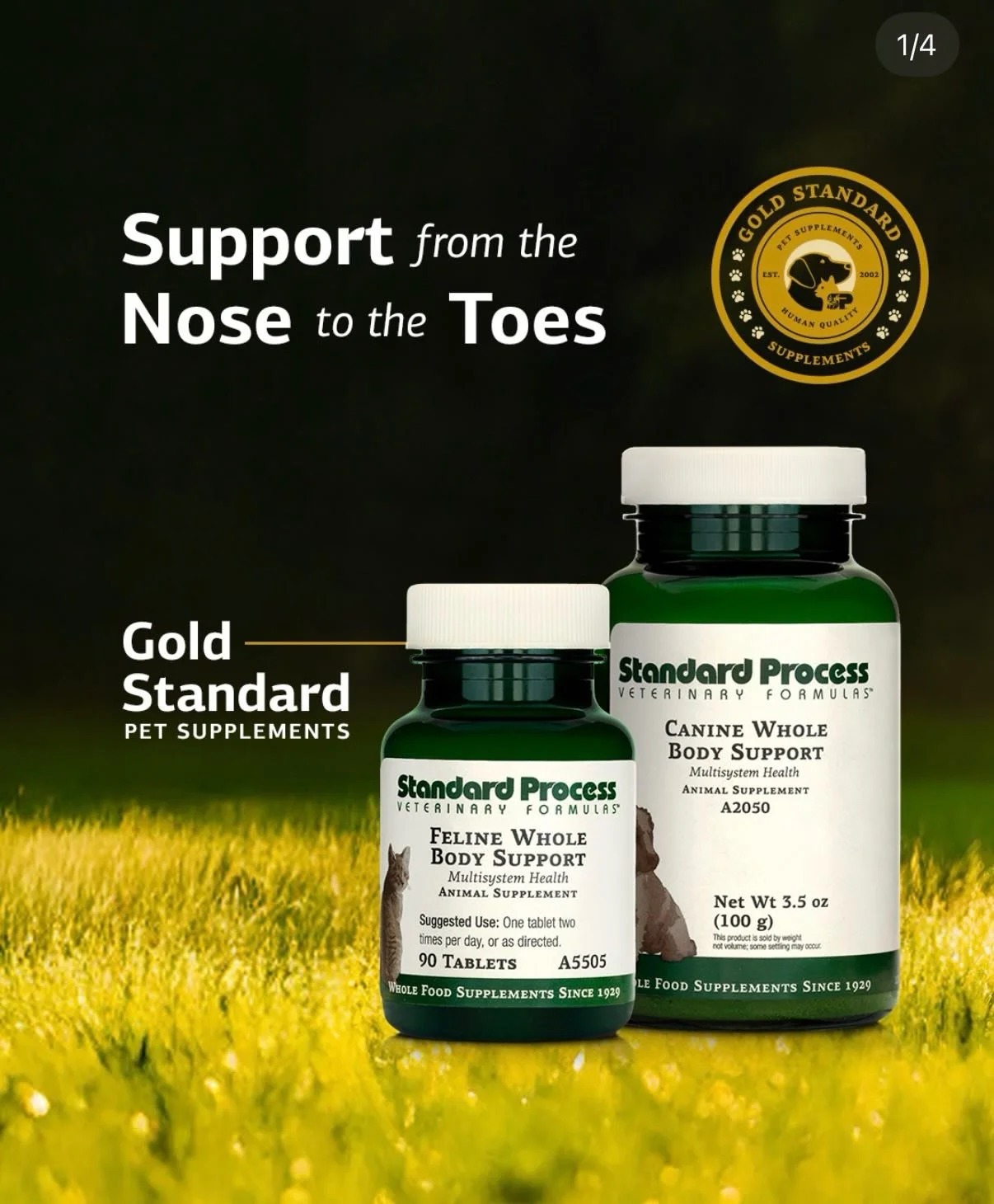 Did you know Dr. Lacy&rsquo;s favorite &ldquo;human&rdquo; supplement manufacturer also has a veterinary line? 🐶🐱 She has used their feline and canine formulas to support her pets for the last 5 years. Swipe to see some of her favorite products ➡️ 