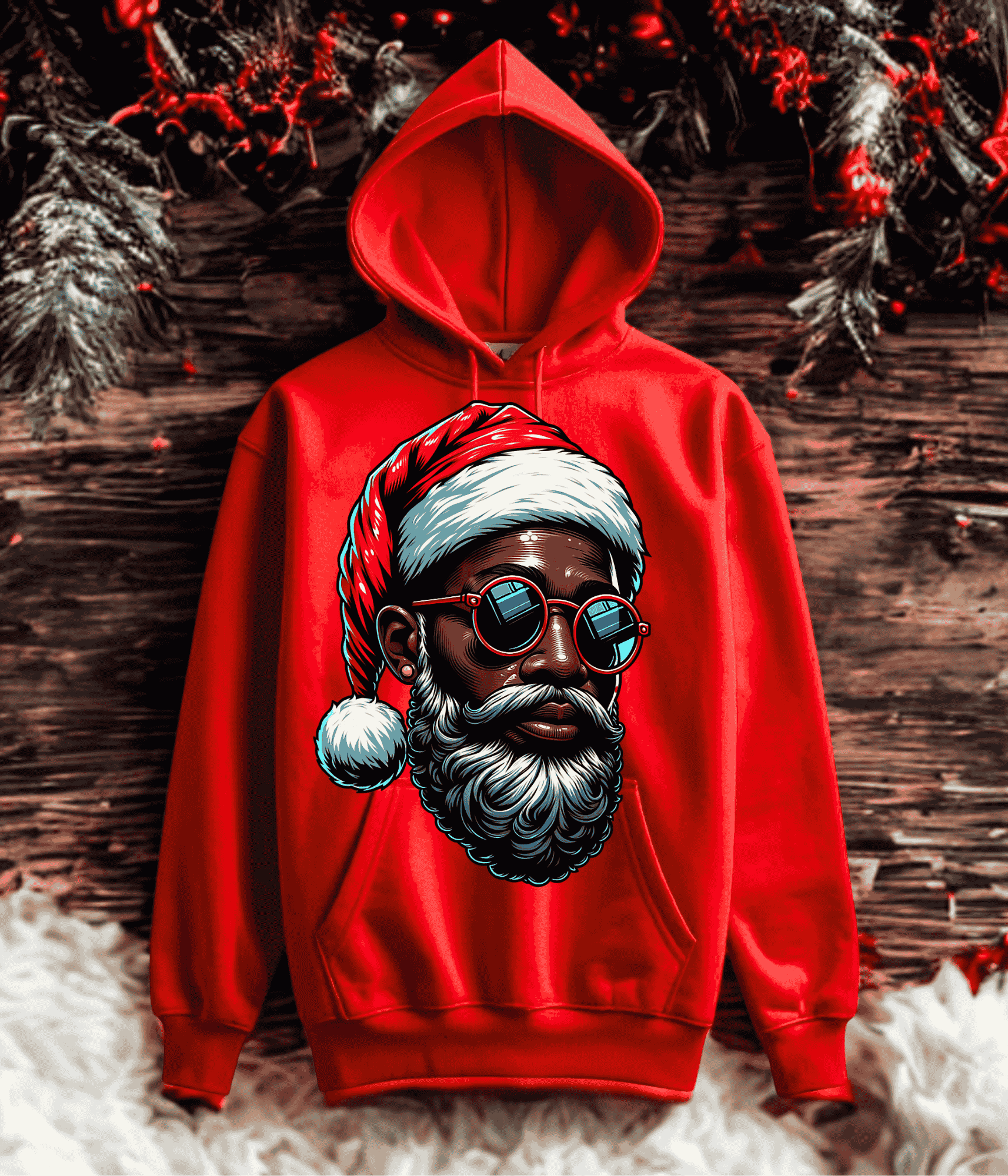 Christmas Afro Santa Claus