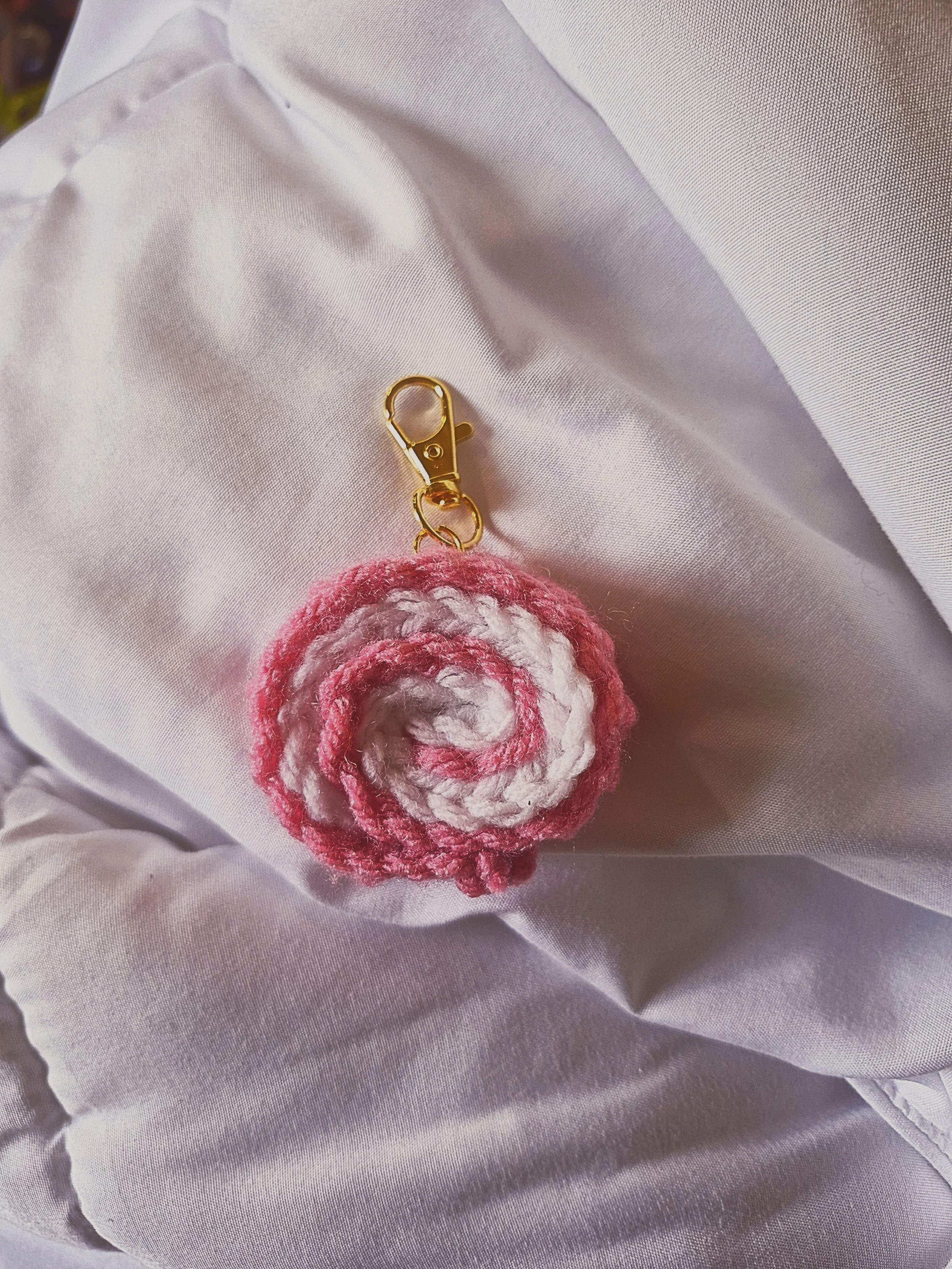 Pink Rice Cake Keychain