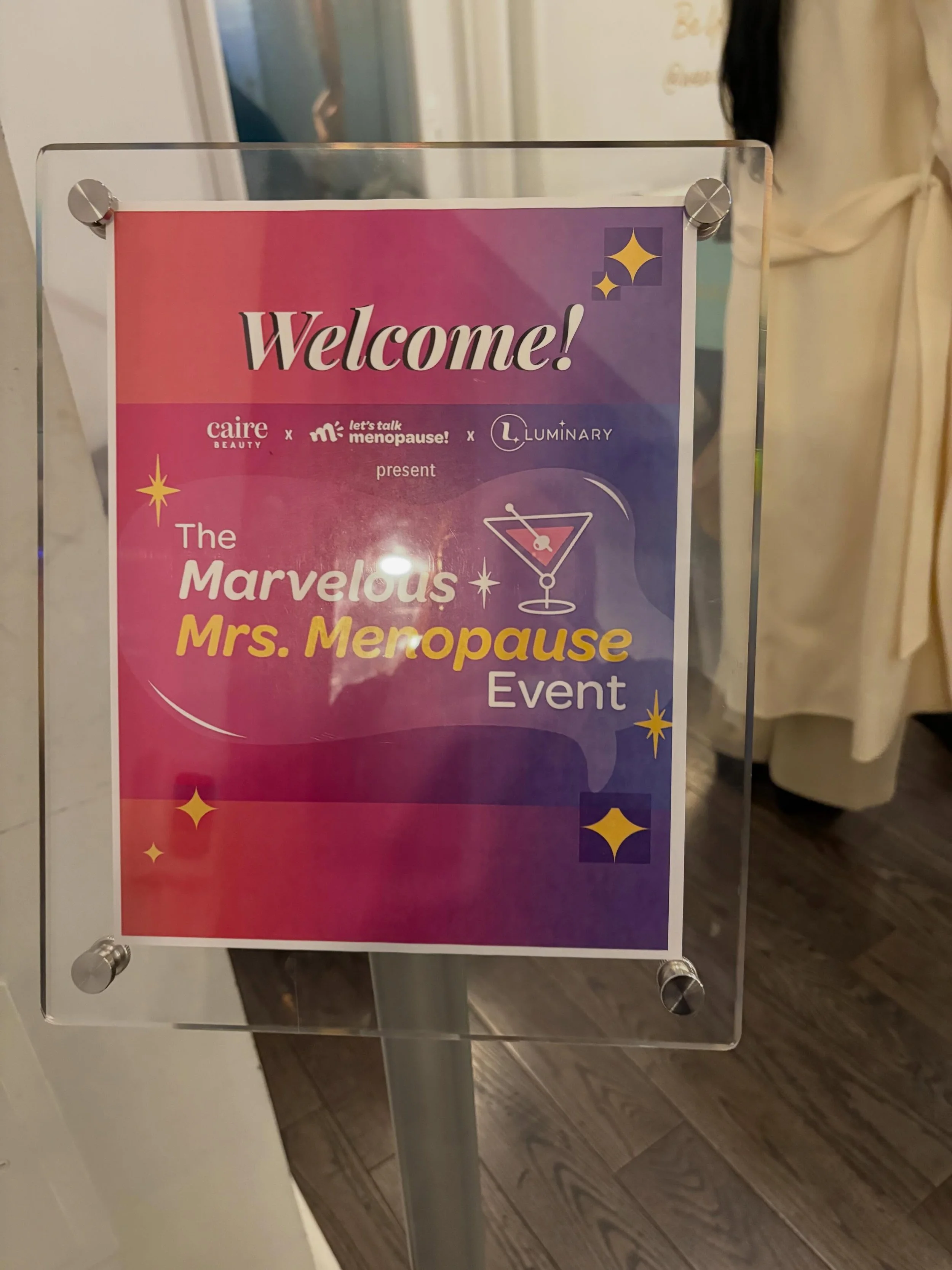 Such a fun night. 🩷

Last Thursday I was at the @letstalkmenopause event, co-hosted by @caire_beauty and @weareluminary and I&rsquo;m still so energized from it. So many amazing people in one room, all pushing to keep these conversations going about