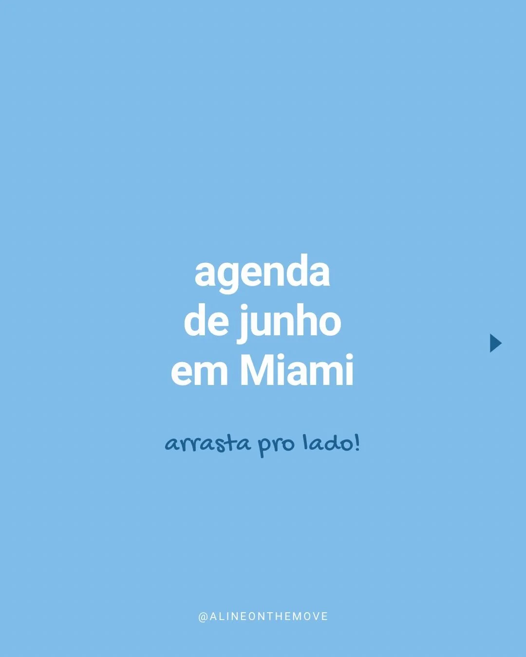 🇧🇷 Seja bem-vindo, Junho! Aqui vai a nossa agenda de eventos, datas comemorativas, shows e jogos em Miami (e arredores!) 👉🏼 Arrasta para conferir tudo que vai rolar por aqui nas pr&oacute;ximas semanas. 

Junho normalmente &eacute; um m&ecirc;s s