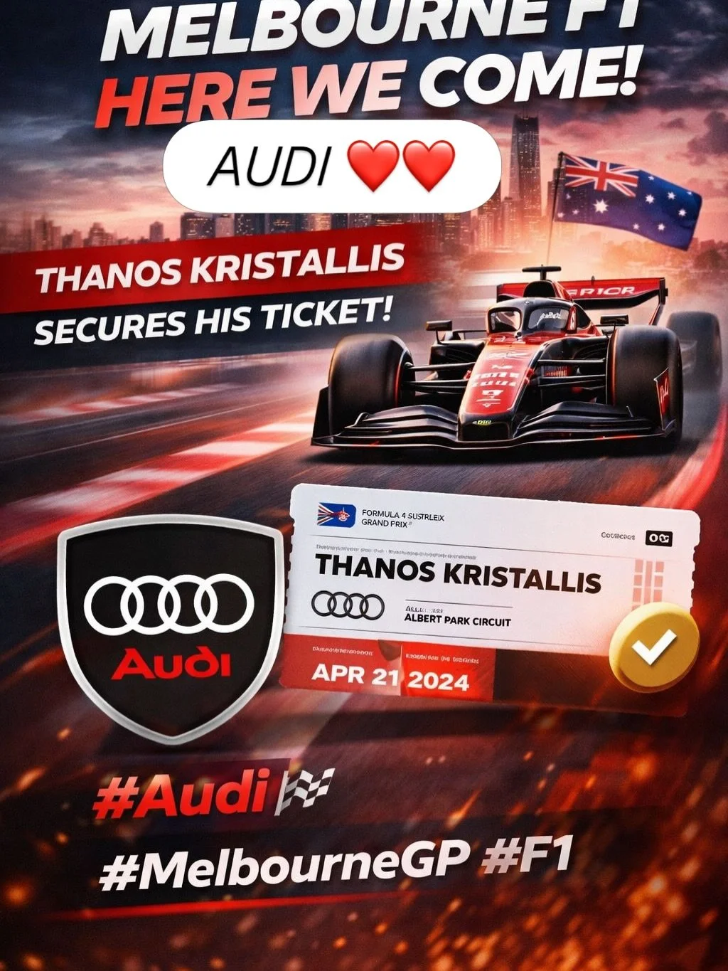 What an historic day for AUDI ❤️❤️❤️❤️