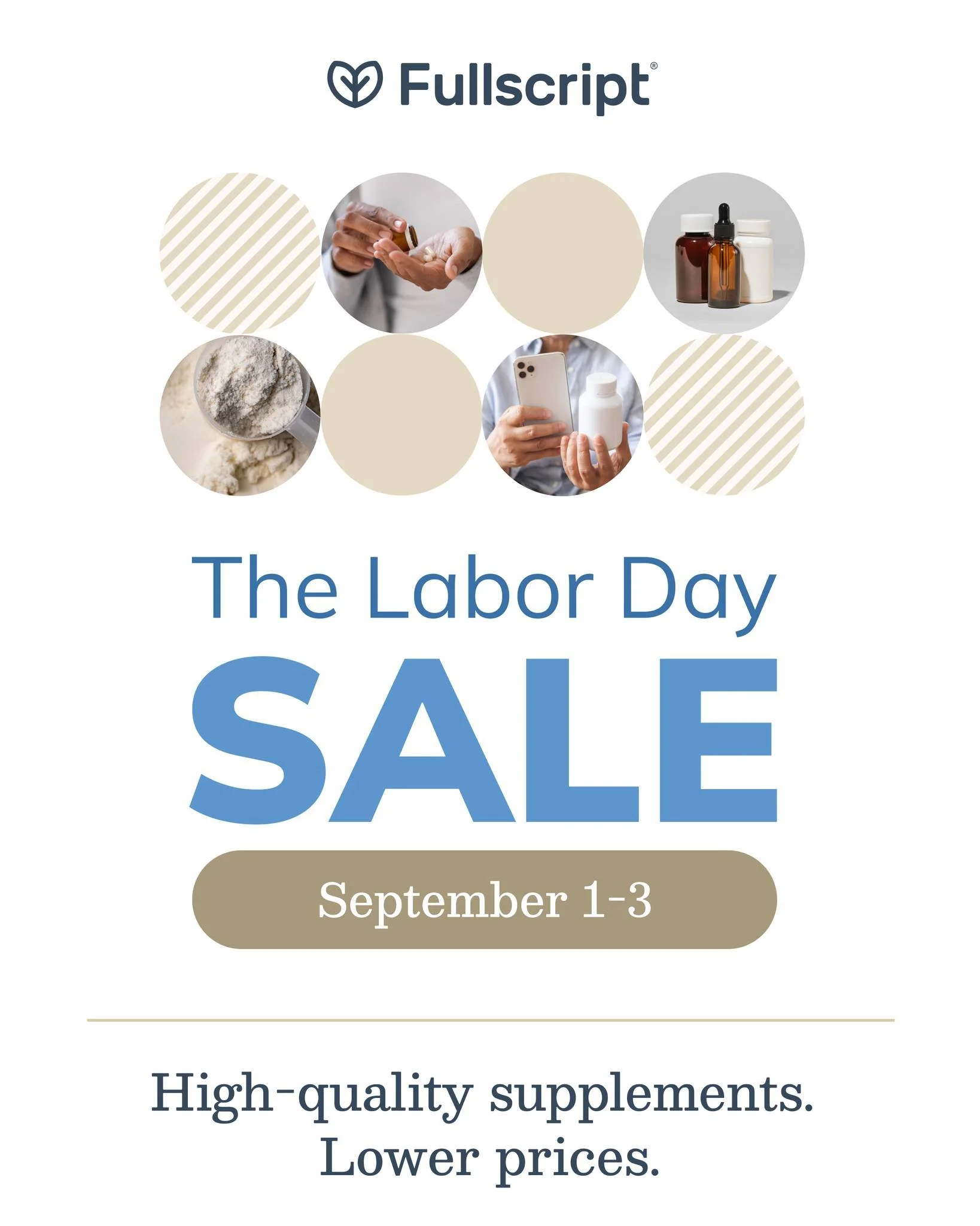 Upcoming labor day sale 30% off high quality supplements. Join Proventus dispensary for full access to Fullscript's catalog. LInk in Bio.