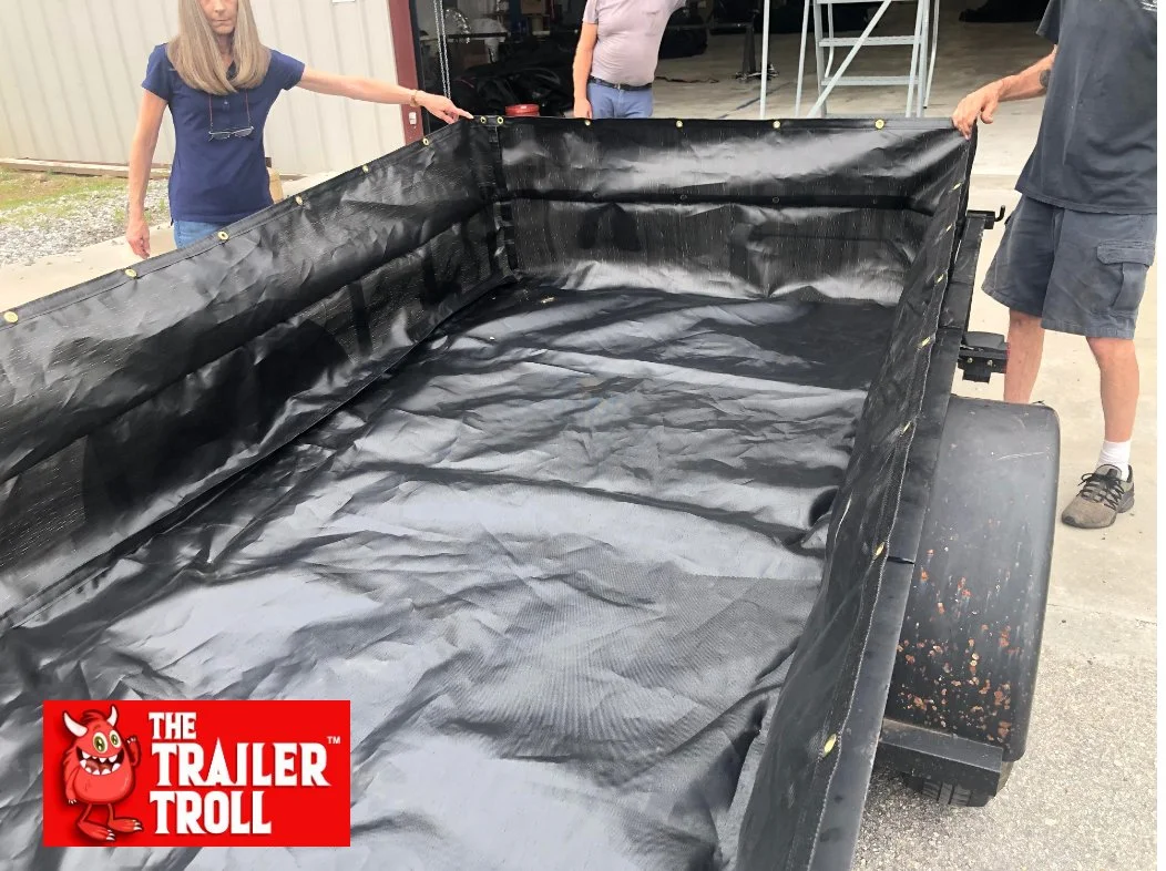 Installing the Trailer Troll liner to convert a standard utility trailer into a high-side trailer for massive increase in hauling capacity