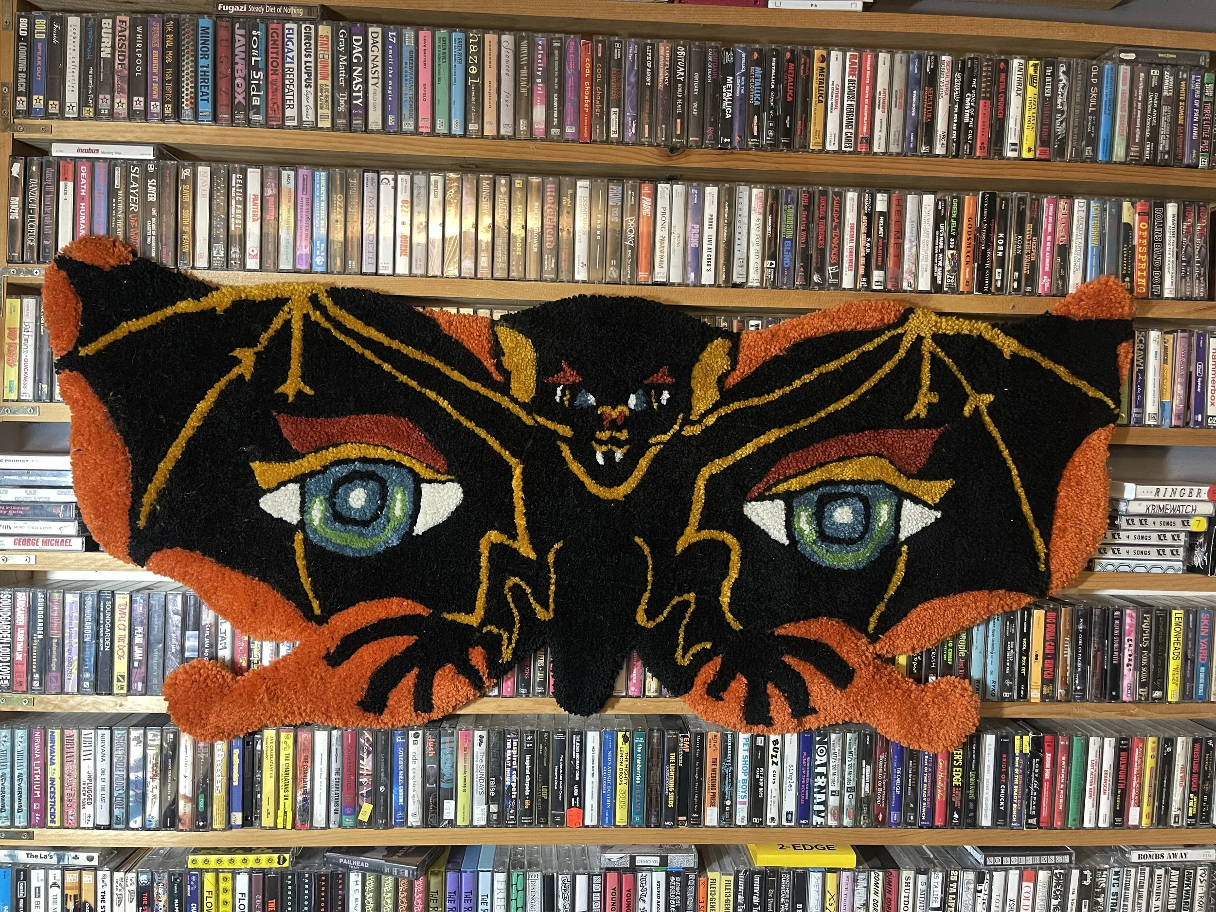 VINTAGE BAT MASK RUG