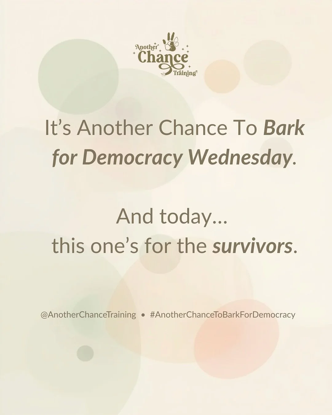 💙 Some headlines feel like they&rsquo;re hitting survivors right where it hurts &hellip; and you&rsquo;re not imagining it. 💙

🐾It&rsquo;s Another Chance to Bark for Democracy Wednesday.🐾

For survivors, news and social media posts can trigger pa
