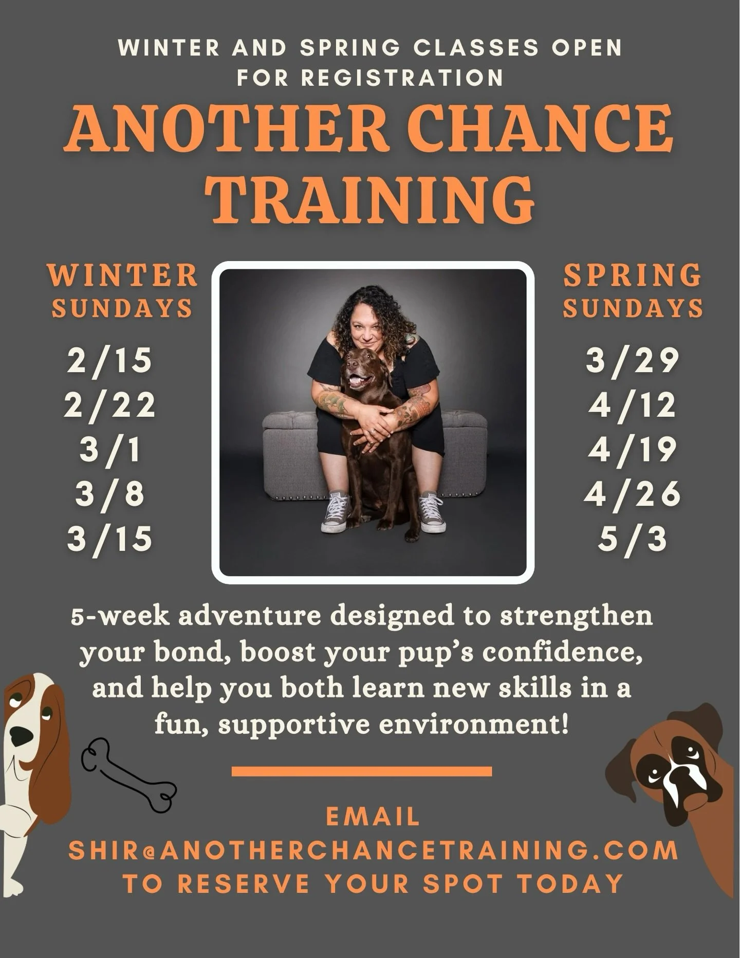 🎉 New Year, New Skills! 🐶✨

Start 2026 off strong with our Winter &amp; Spring group training classes! Registration is now open ! 🥳

Join Shir, our certified trainer, as she guides you and your pup through all the basics &hellip;. and shows you ho