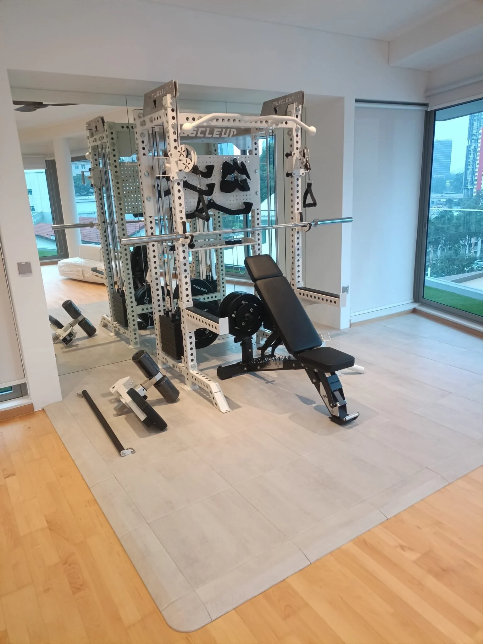 A dedicated home gym, finished with our Armaguard Stone Look Rubber Flooring.

Cut and fitted on-site to suit the designated workout area, creating a clean separation between the gym and the rest of the home while providing a durable, impact-resistan
