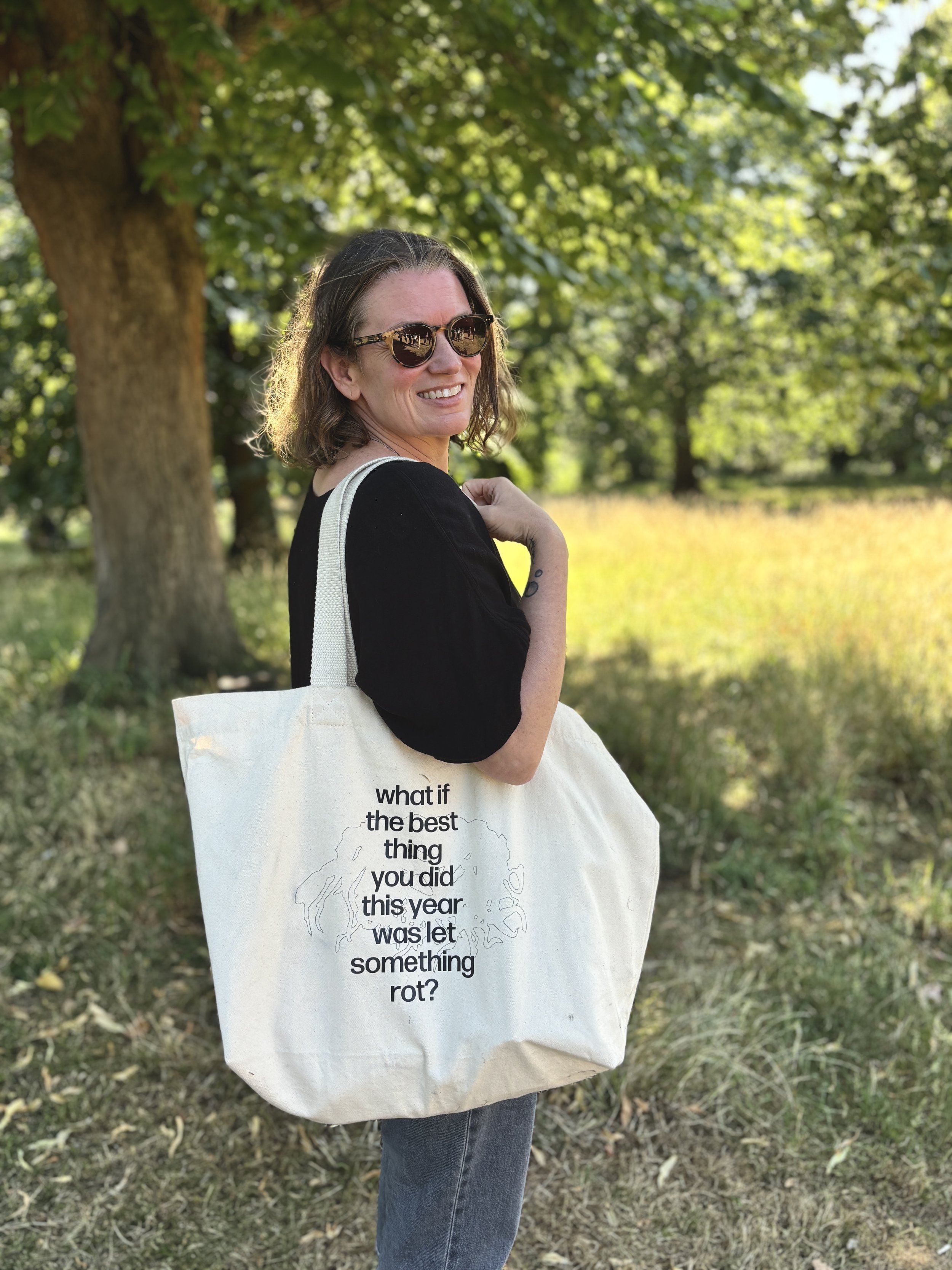 Allyson Carroll and a Sporesight tote 