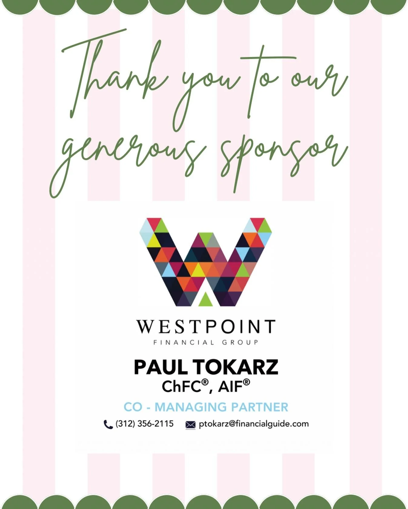 Events like Palm Royale are only possible thanks to our incredible sponsors. We&rsquo;re especially grateful to our headline sponsor Paul Tokarz of Westpoint Financial for his generous support.

A sincere thank you to Paul and the Westpoint Financial