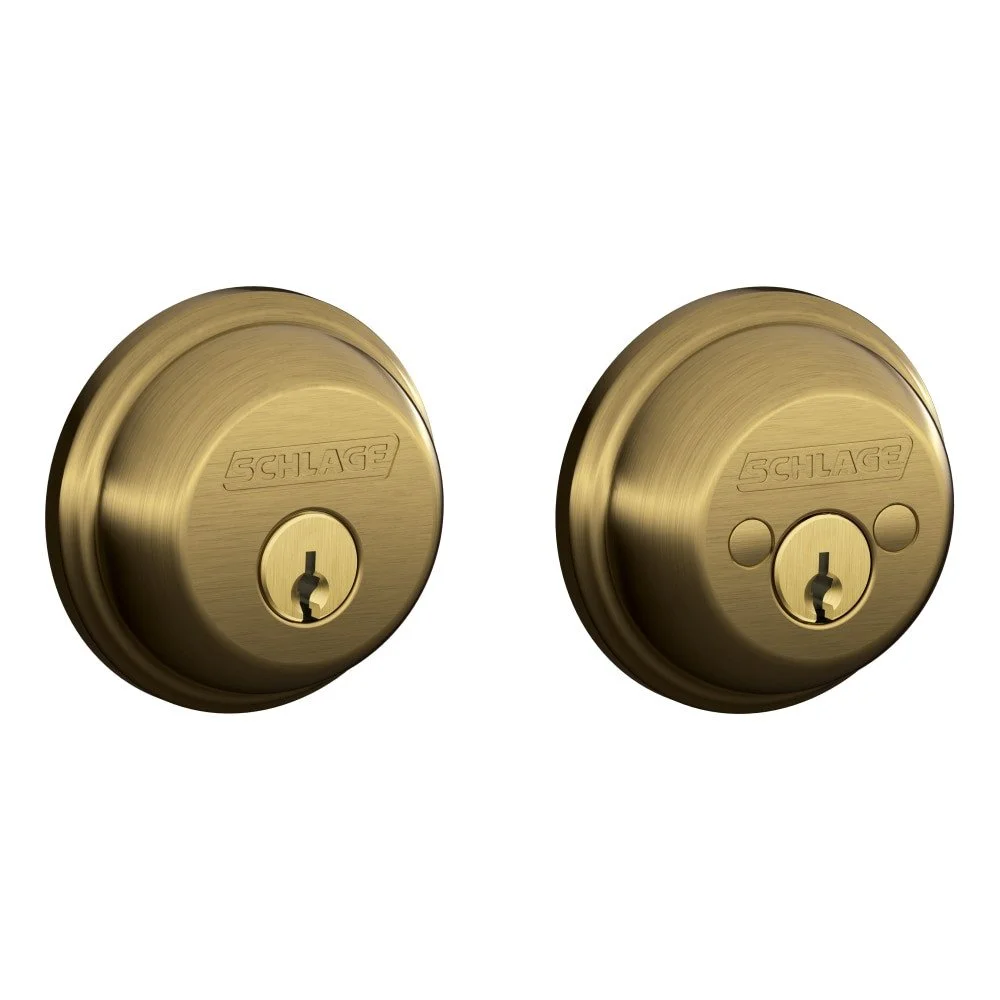 Schlage B62NX609 Double Cylinder Deadbolt - Satin Brass