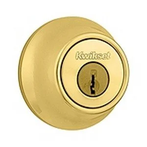 Kwikset 660 Single Cylinder Deadbolt - Polished Brass