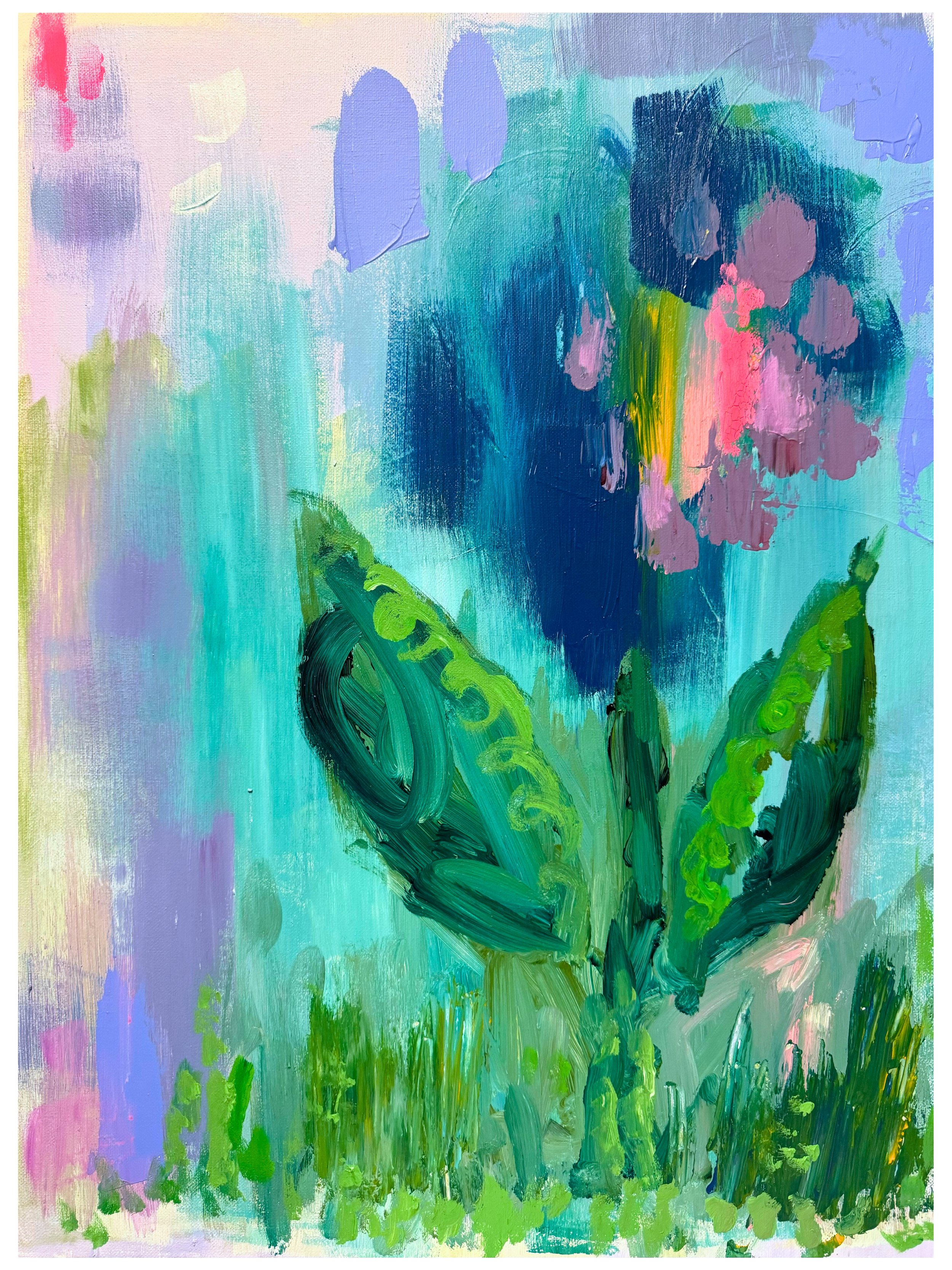 “Evelyn”
25” x 18” x 1”
Acrylic on canvas
“Happiness is wildlife; Like being outside in nature.”
