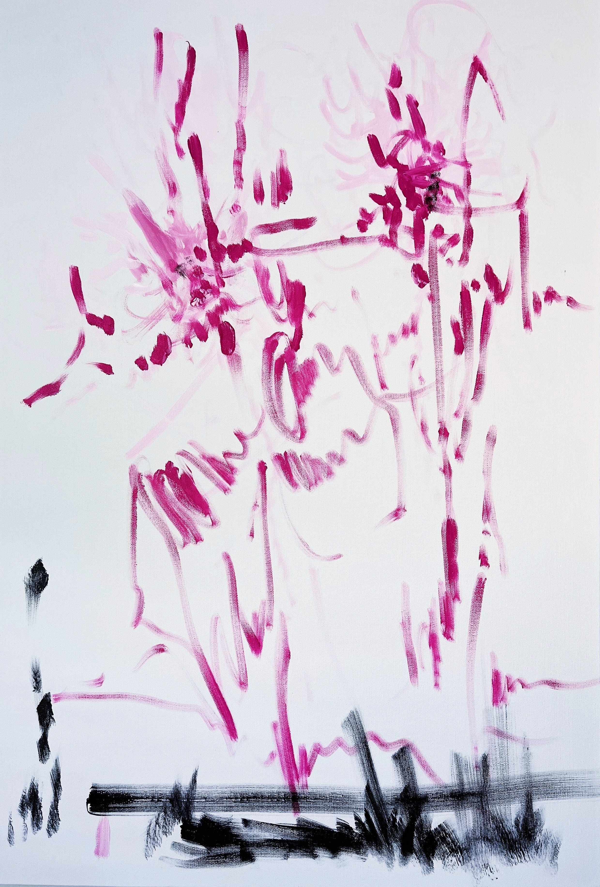 “Pamela”
37” x 24” x 1”
acrylic on canvas
“I am who I am, which is a combination of all I know, and I’ve always believed that striving to be a sensual person, or being sexy, should not conflict with intelligence. Women have fought hard so that we d