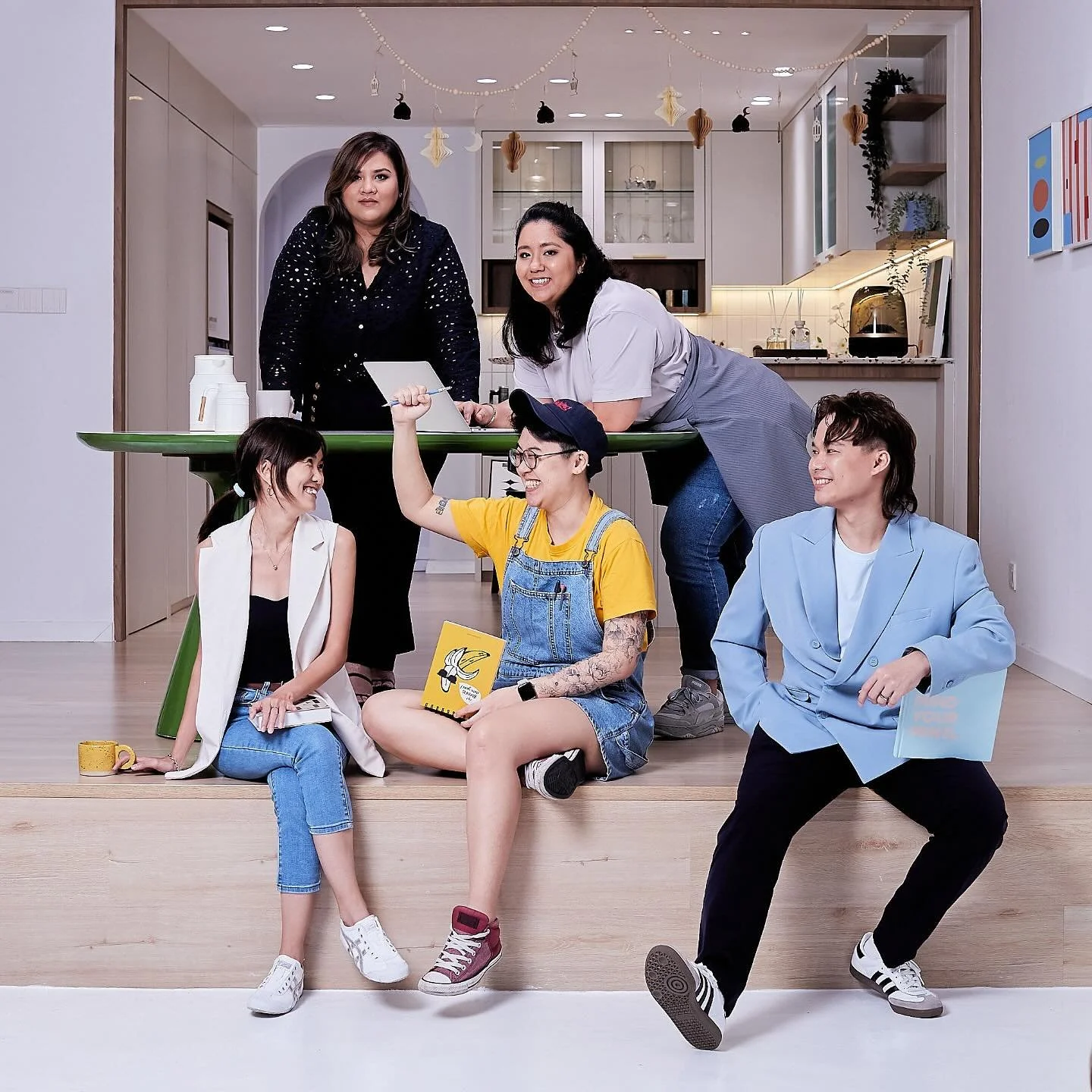 New team photo alert‼️ 
🧢 Your thinking caps
Meet the faces behind the ideas, pitches, and creative sparks. 
#tcs #thinkingVIbes