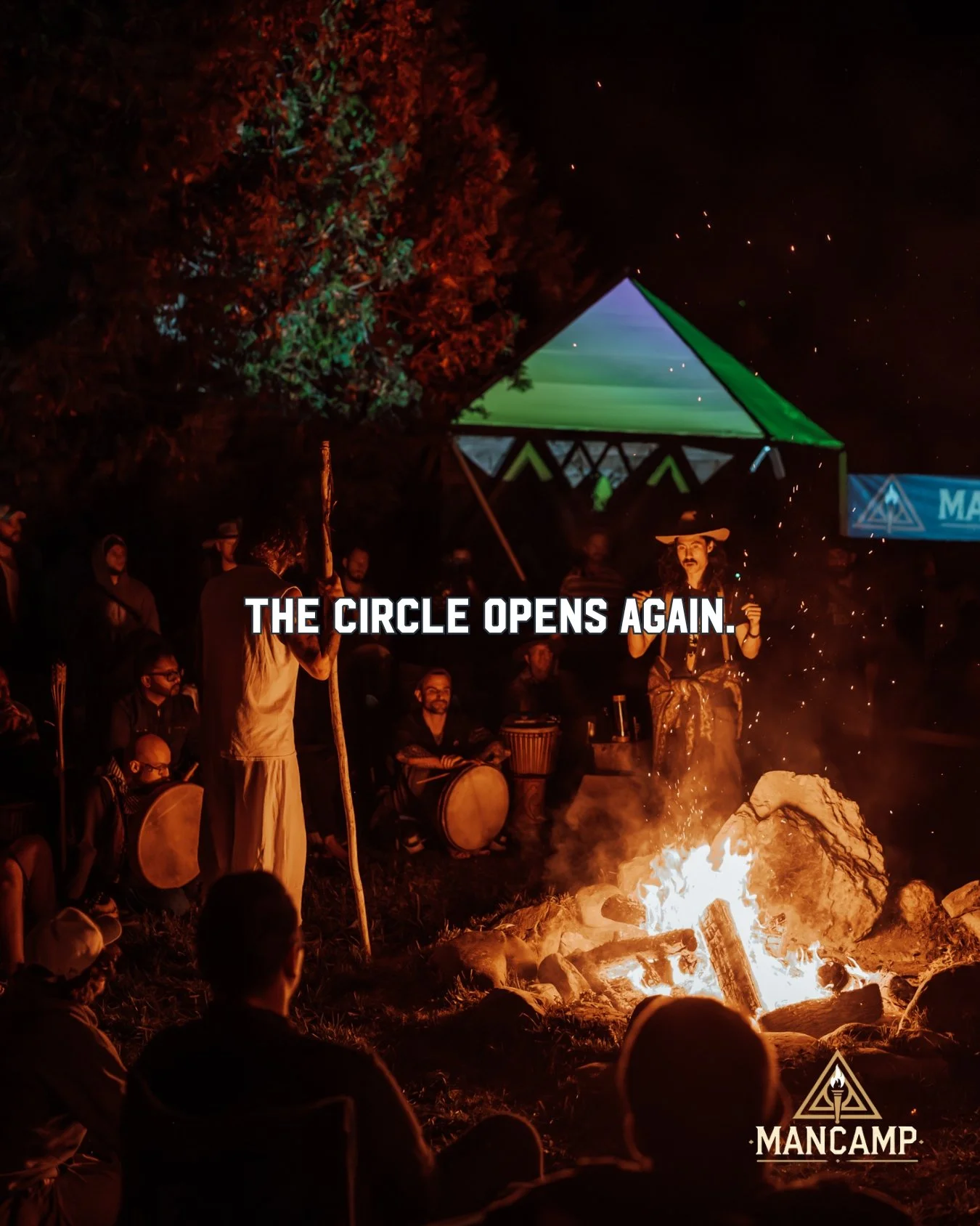 The circle opens again.

Not because the work is finished,
but because it's alive.

Each season of MANCAMP is shaped by the men who answer the call. By those willing to step away from noise and into truth, into brotherhood, into the fire that asks so