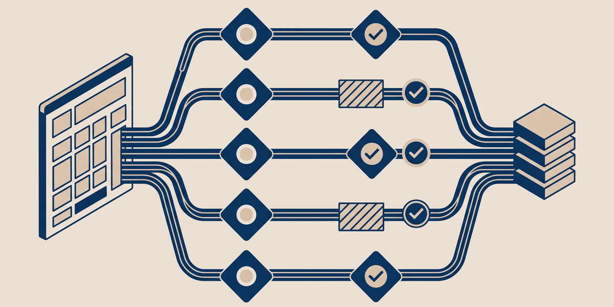 Form illustration with checkmarks on fields containing placeholder values