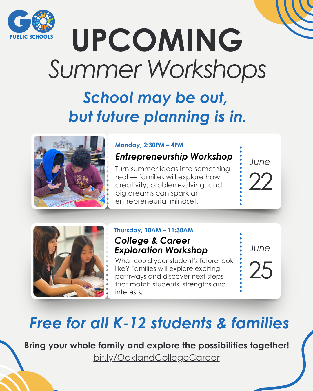 College Early & Often Entrepreneurship Workshop