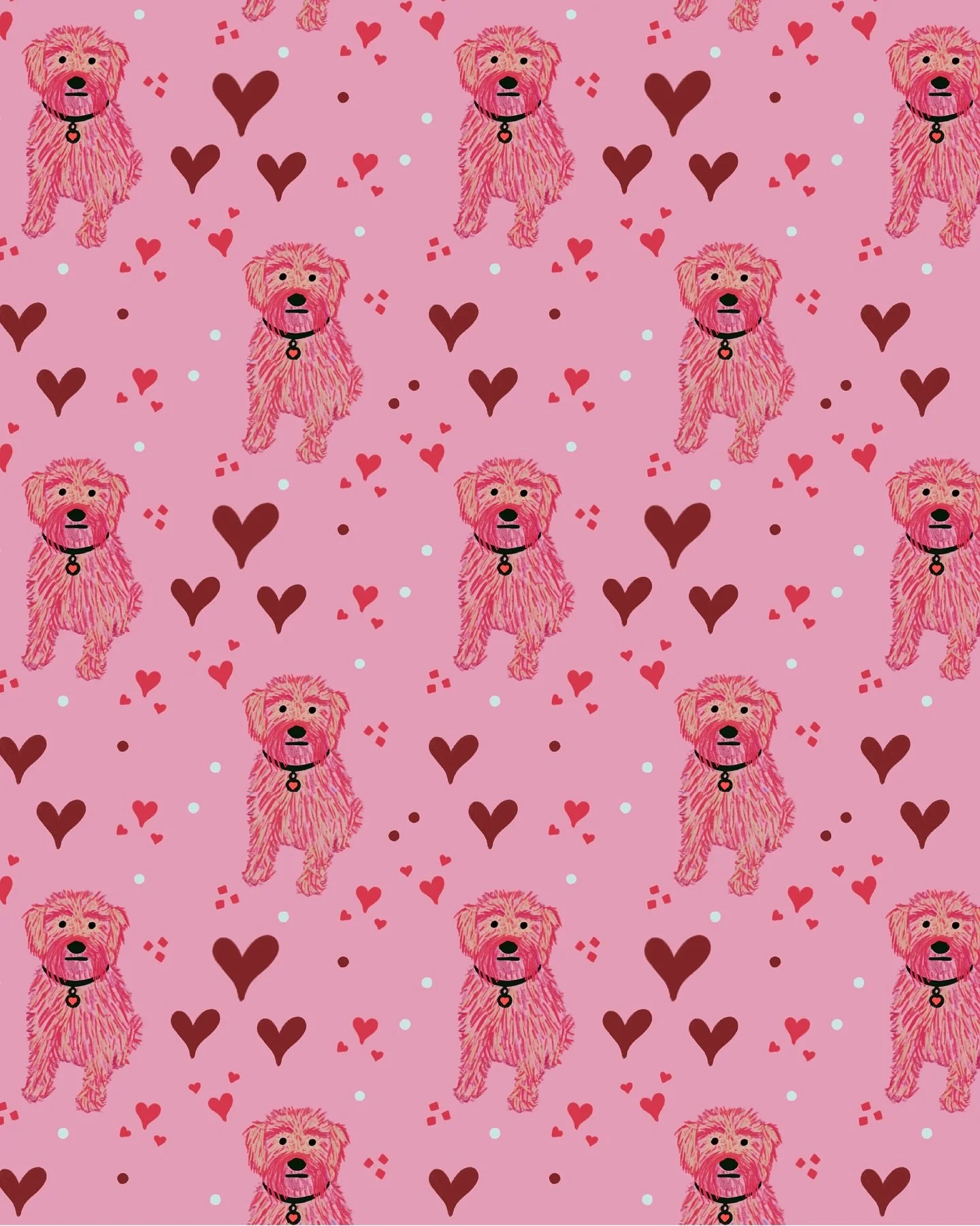 Sweet little doggy pattern for a day in celebration of love. For me, that celebration of love goes out to my soul dog, Squirt. 💕 

She left us on Valentine&rsquo;s Day and it makes the holiday tough, even years later. But, last year I found a way to
