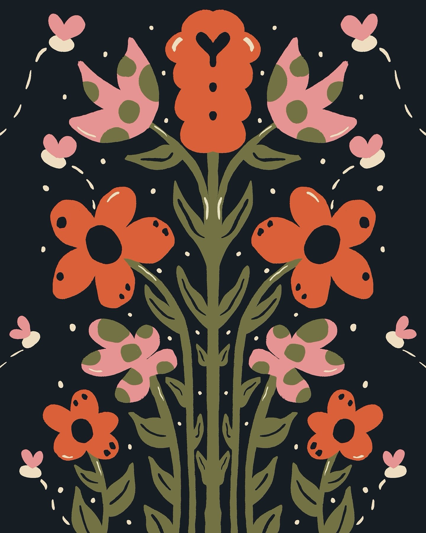 Days 43-44 of @dothe100dayproject are full of flowers! 

On Friday I was showing a class how to achieve different looks with Procreate brushes. Turns out I forgot how fun that was. So for this next week I&rsquo;m trying to push myself to do new thing