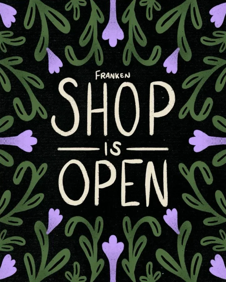 Exciting news!!! I now have an online shop with handmade stickers and greeting cards. Just in time for Halloween! 🎃 I&rsquo;ve been working on launching a shop for, well, pretty much all year. 😂 If you like spooky things and nature go check it out 