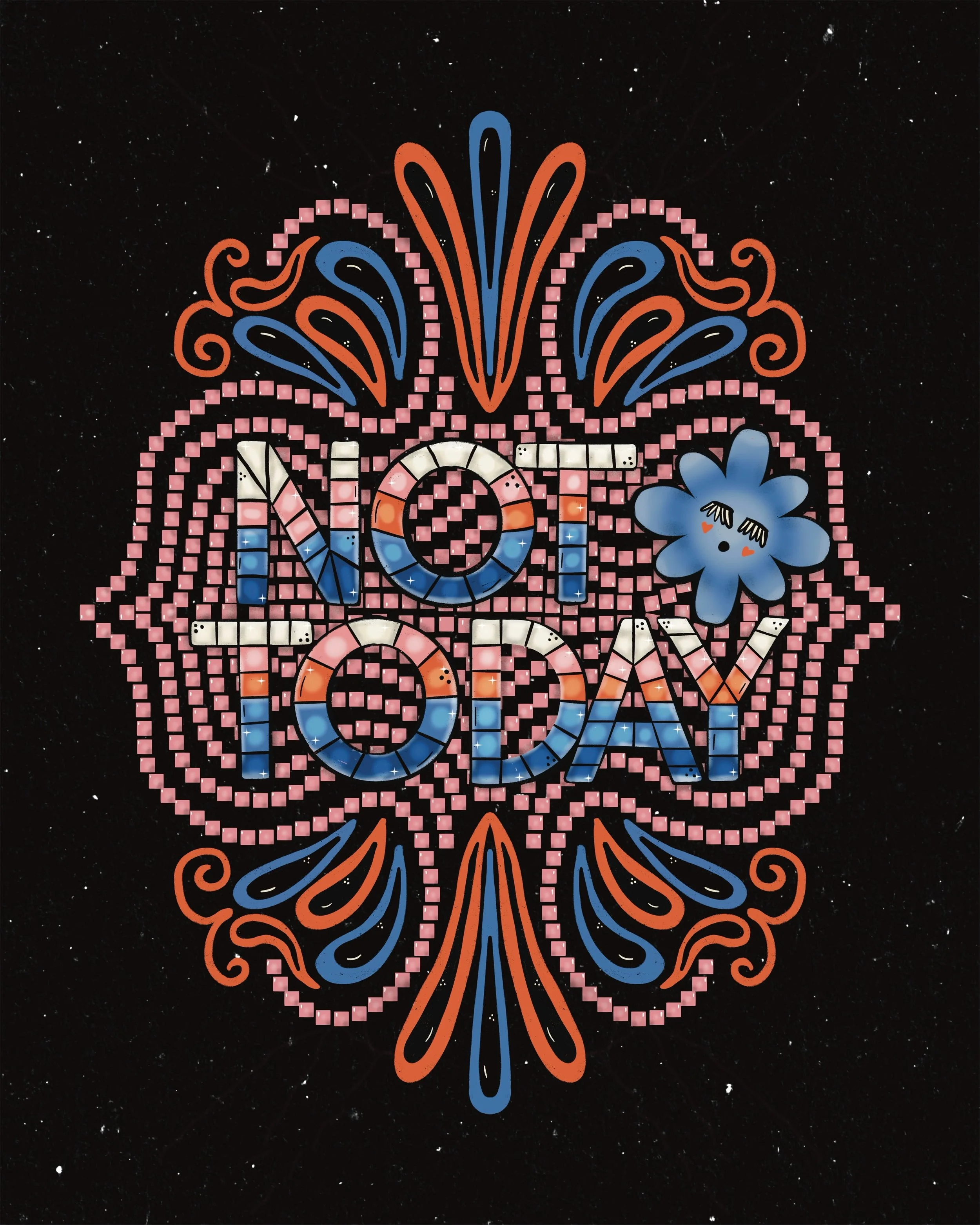Day 8 of the lettering style challenge: mosaic 

Not today ✌️

Channeled chiclets and nights at the roller skating rink. 🛼

P.S I know mosaics is not today&rsquo;s prompt 😏 ~ I&rsquo;m playing a little bit of posting catch up after a busy week. Day