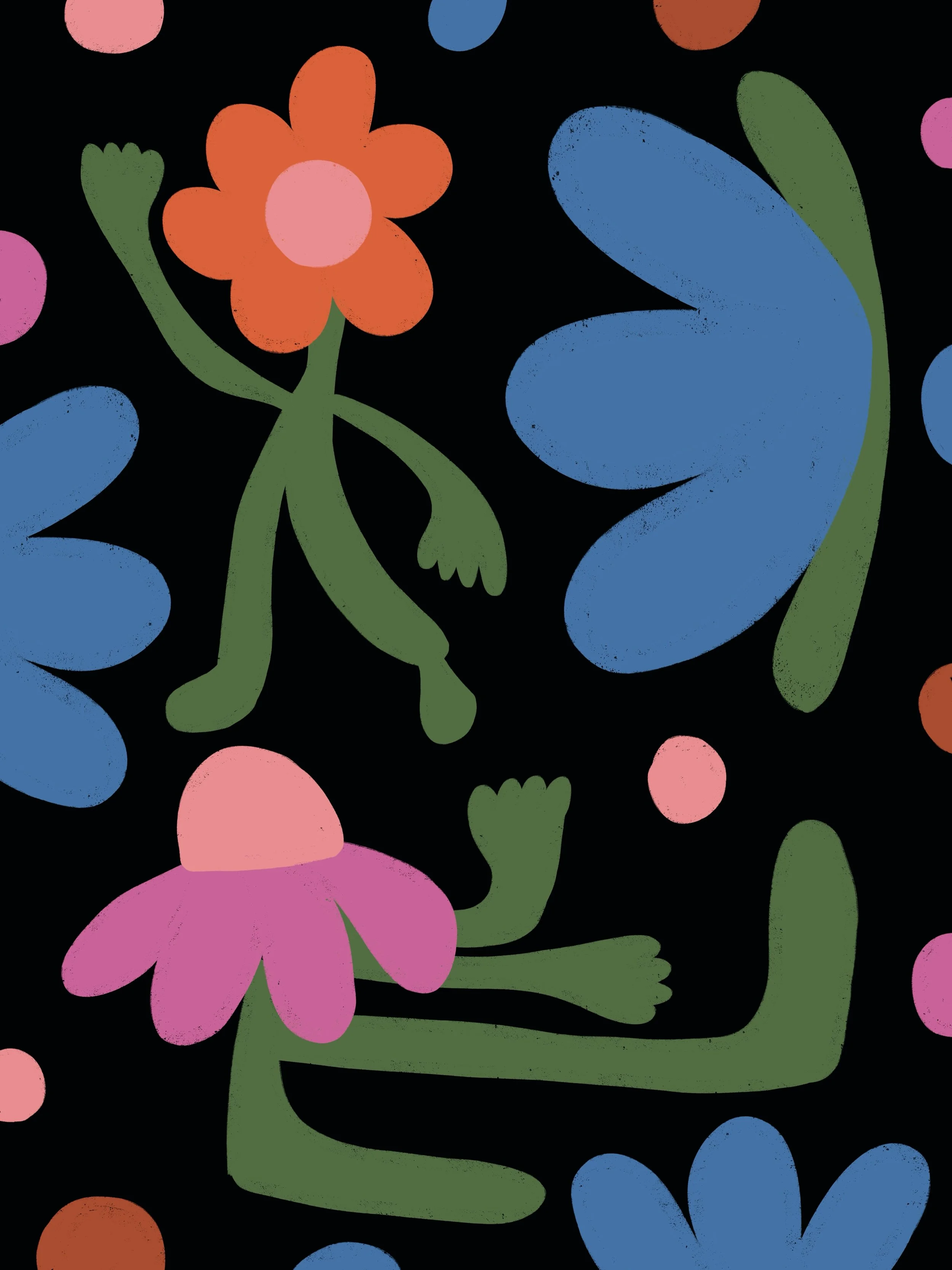 My submissions for @slowdownstudio. I&rsquo;ve been looking for an excuse to use these weird little dancing flowers I made over the summer. 💕

#slowdownartcomp2026