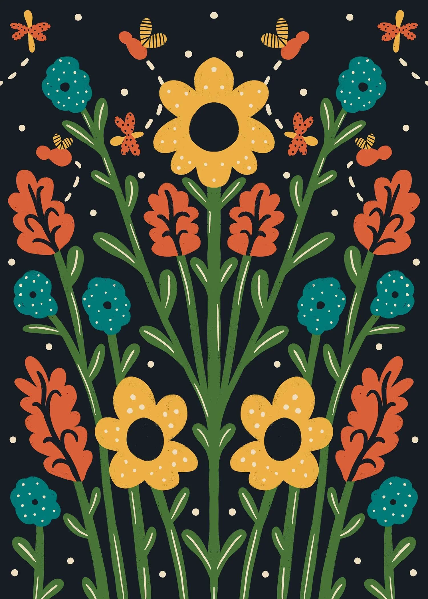 Bold wildflower illustration by Alexis Morin at Frankenstipple