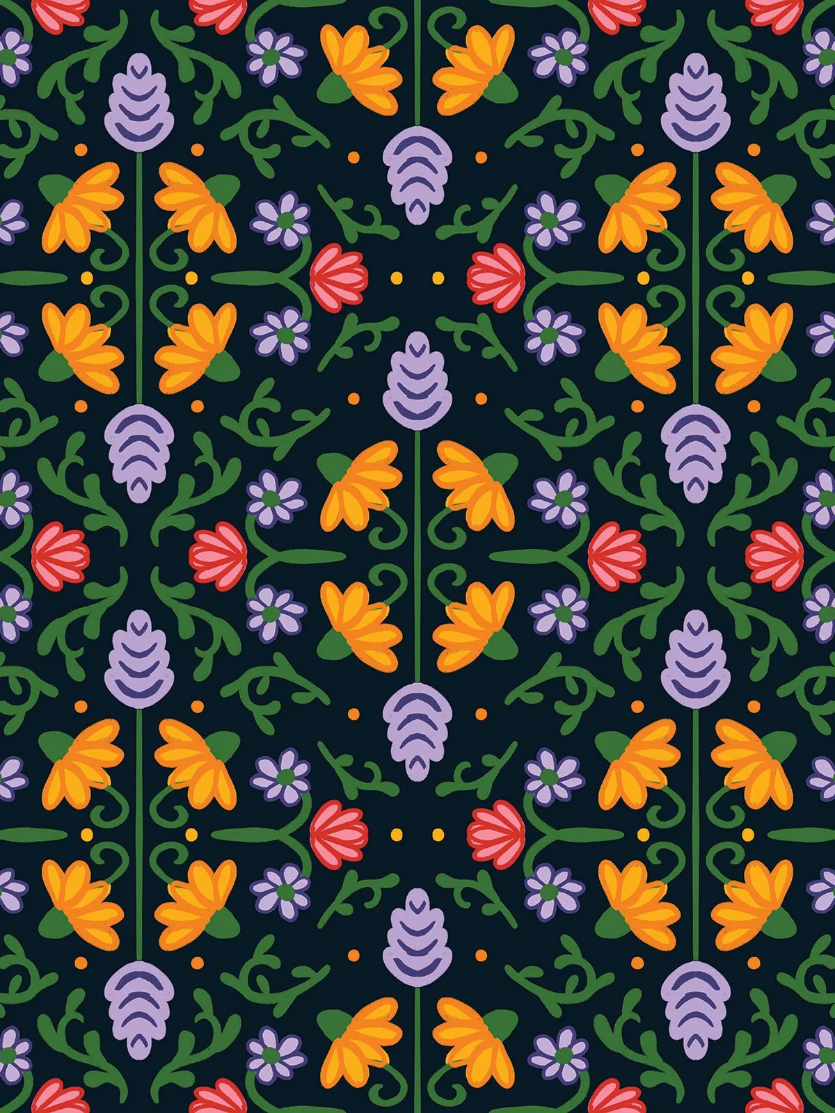 Floral Easter pattern by Alexis Morin at Frankenstipple
