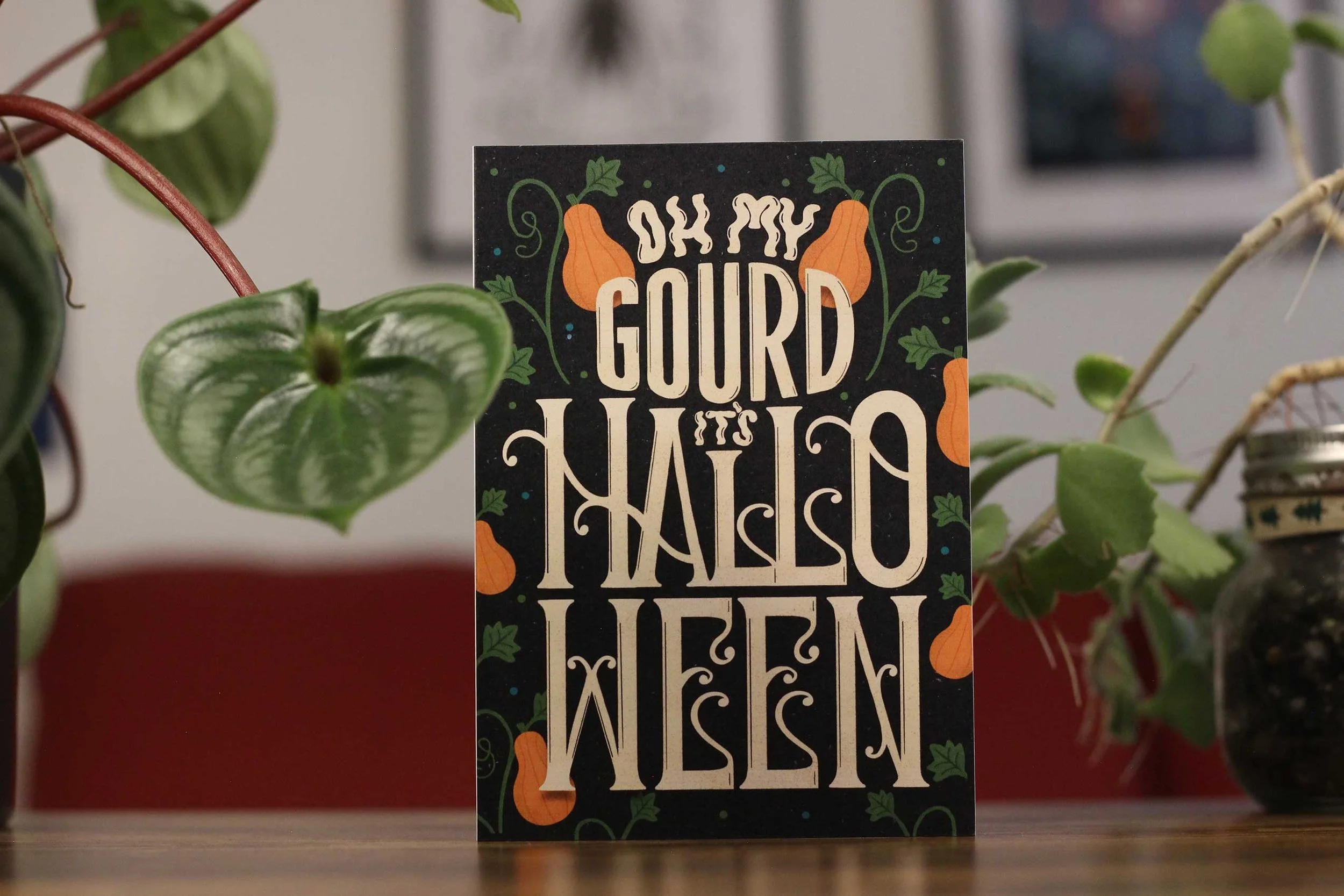 Oh My Gourd It's Halloween Greeting Card
