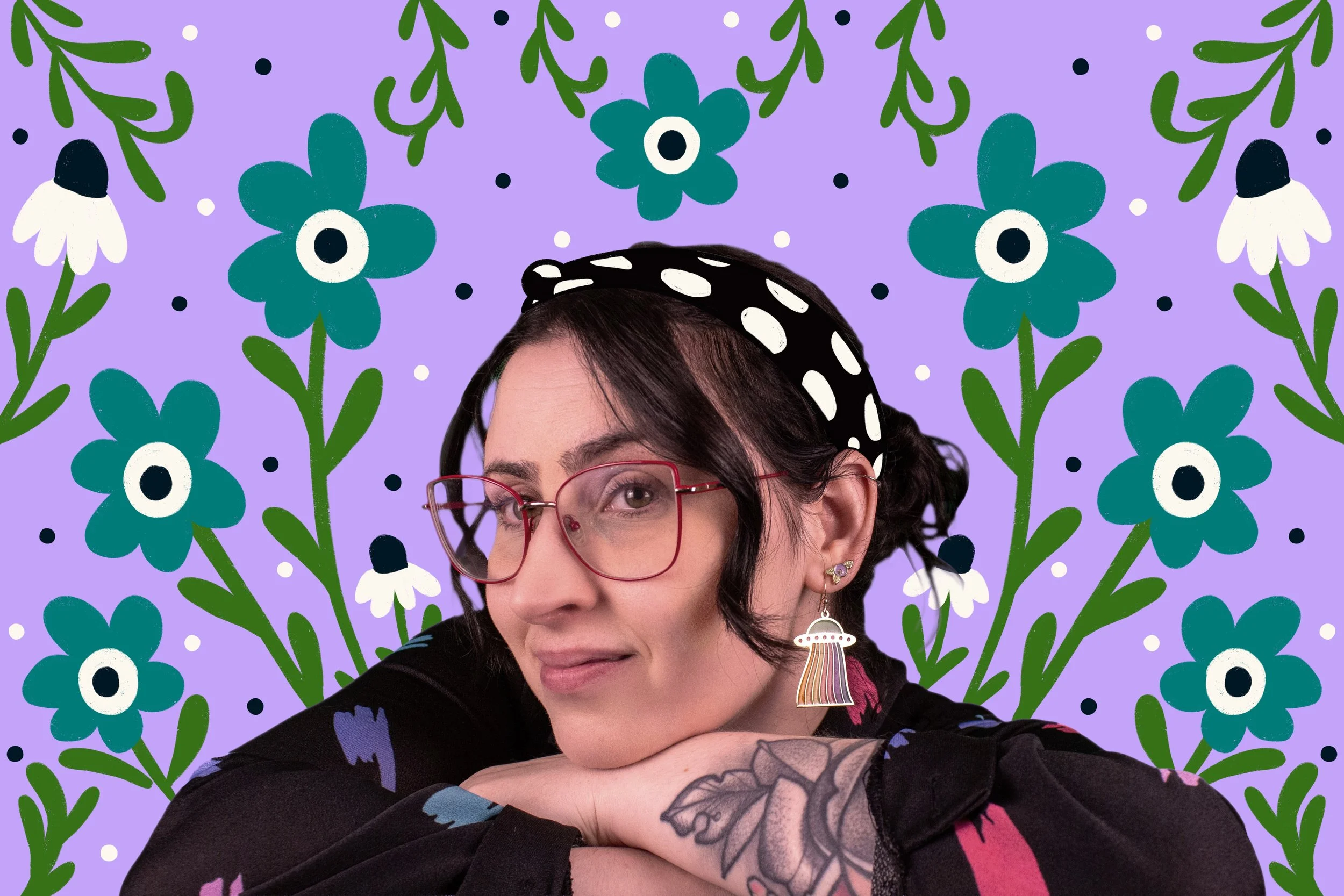 Alexis, illustrator, educator, and surface designer behind Frankenstipple