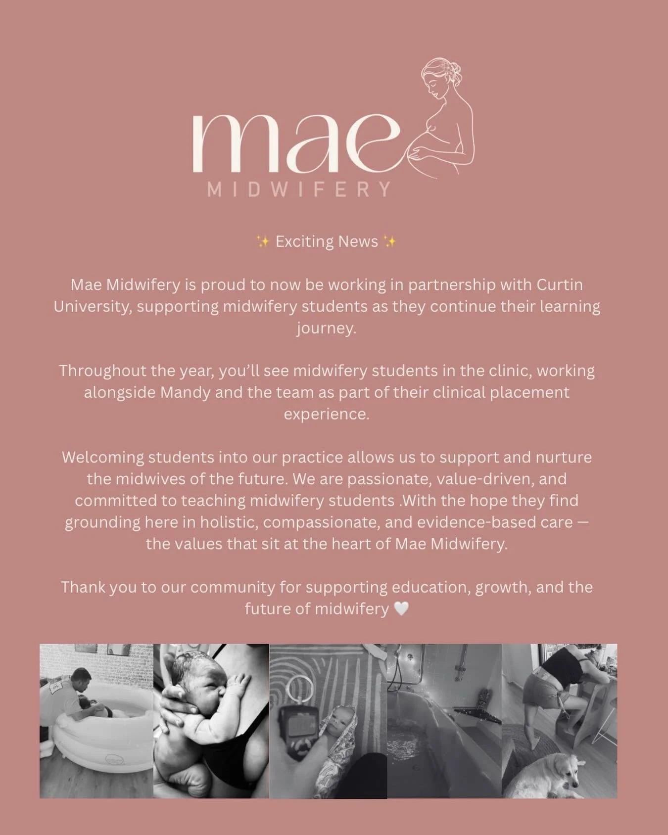 Exciting news! We welcome Midwifery Students from Curtin University starting 3rd Feb 2026