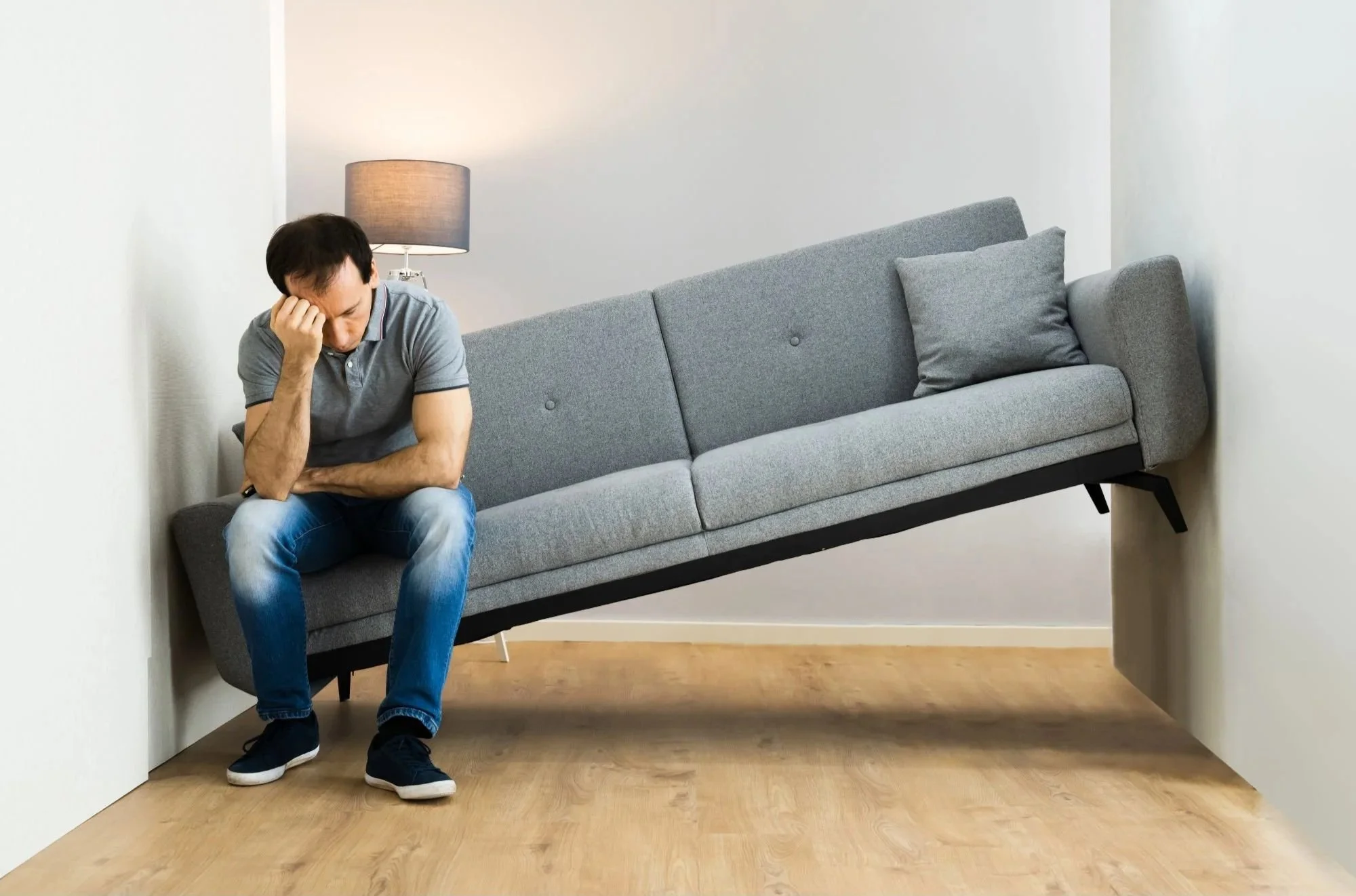 sofa too small for the room