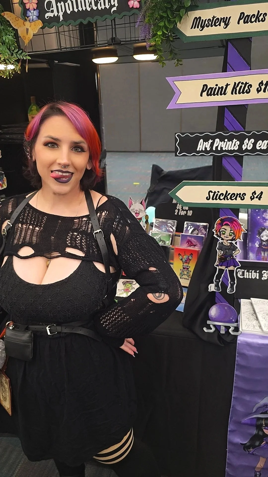 MY BOOTH AT THE GOTH MARKET