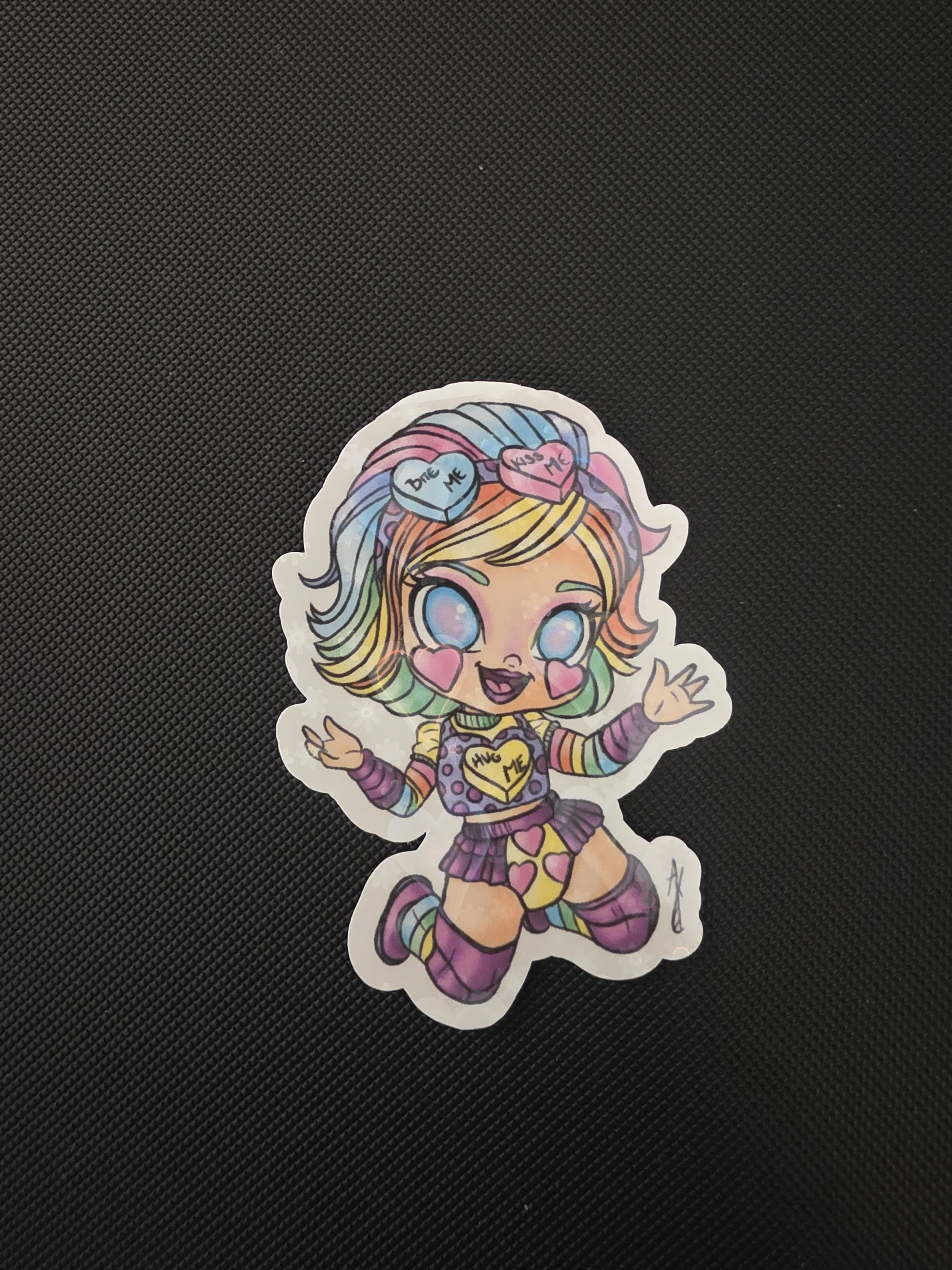 Candy Heart Cutie- 3" Vinyl Sticker