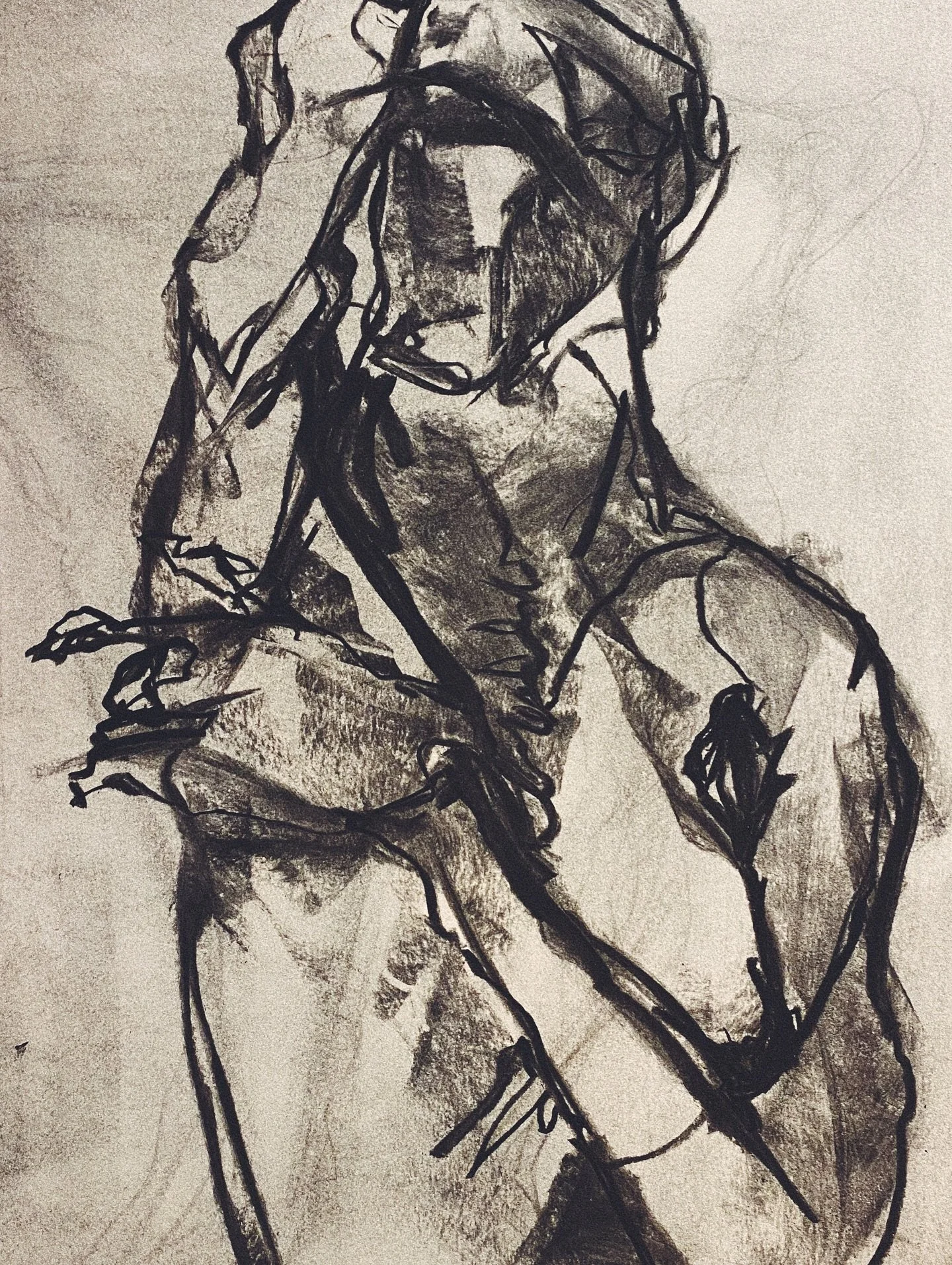 Back to black. 🥀

Layers built. 
The frantically layered or the ghostly? 
I love the ghostly one now&hellip;but that&rsquo;s buried under those layers now.