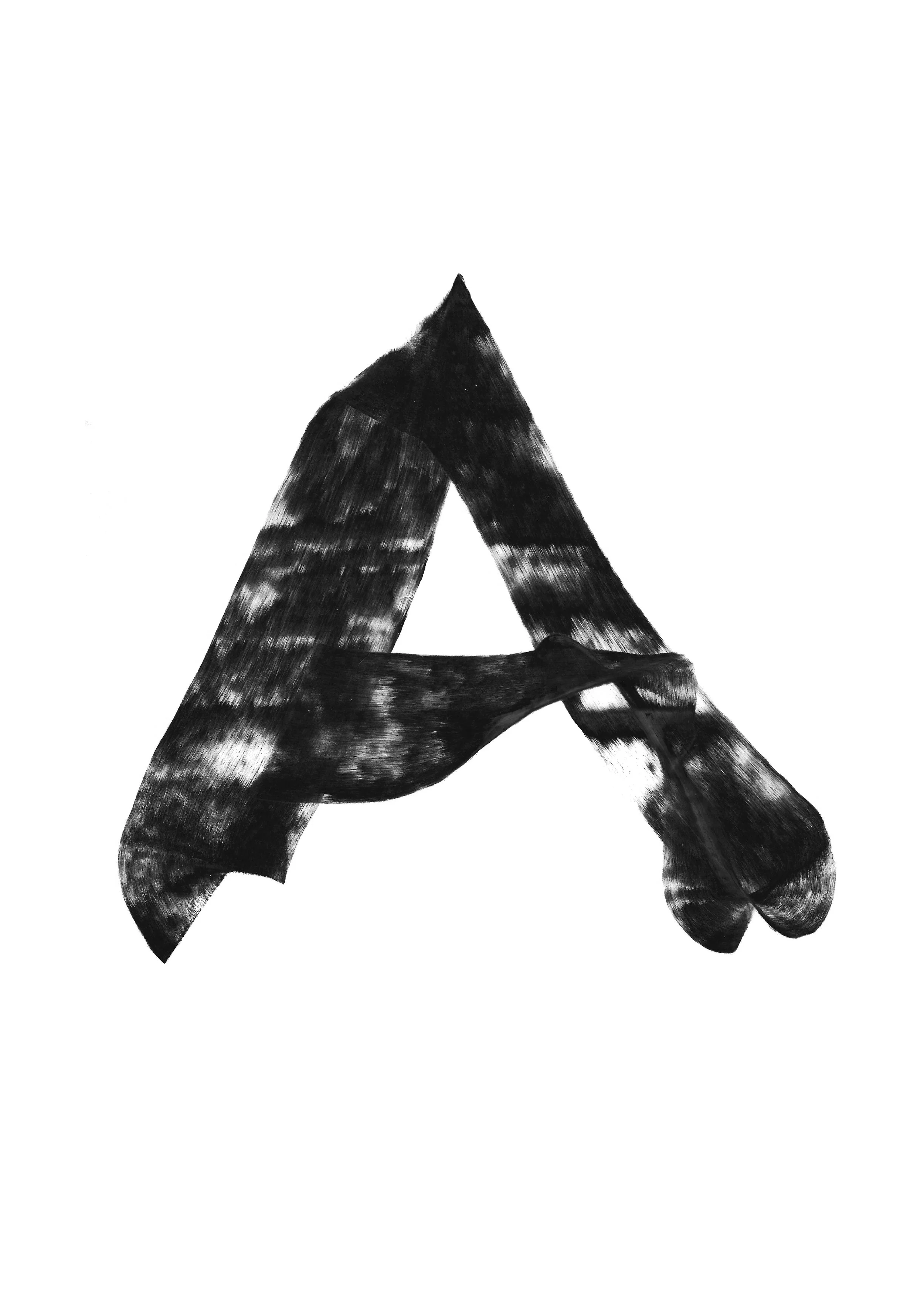 A CHARCOAL LETTER PRINT