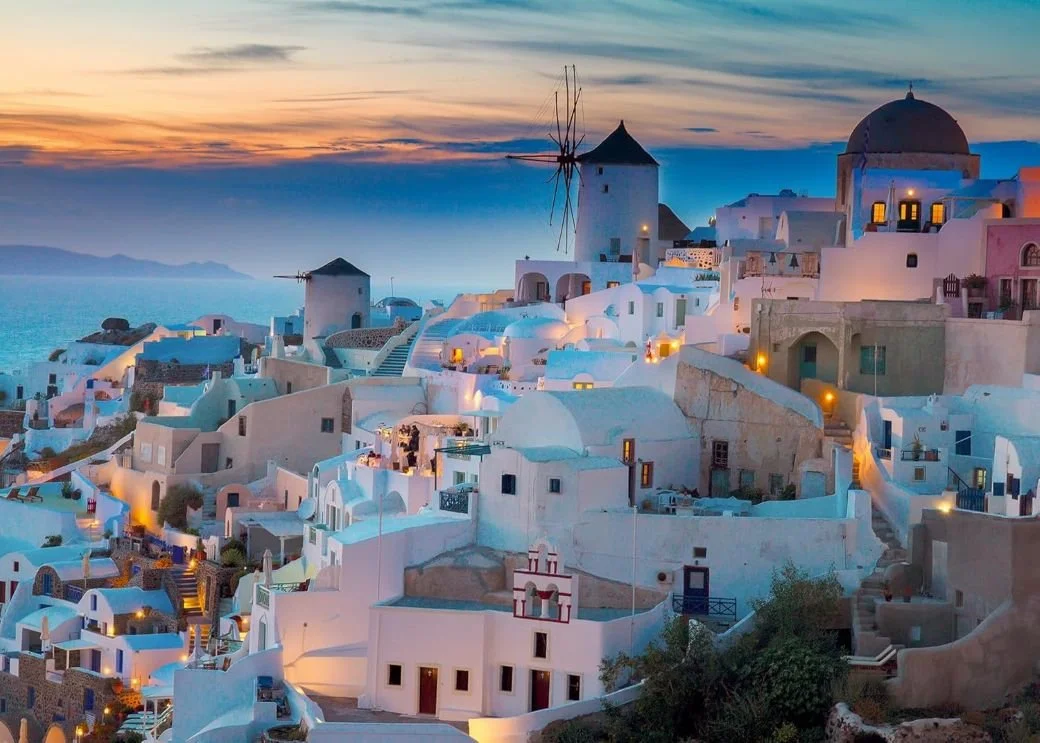 Evening in Santorini