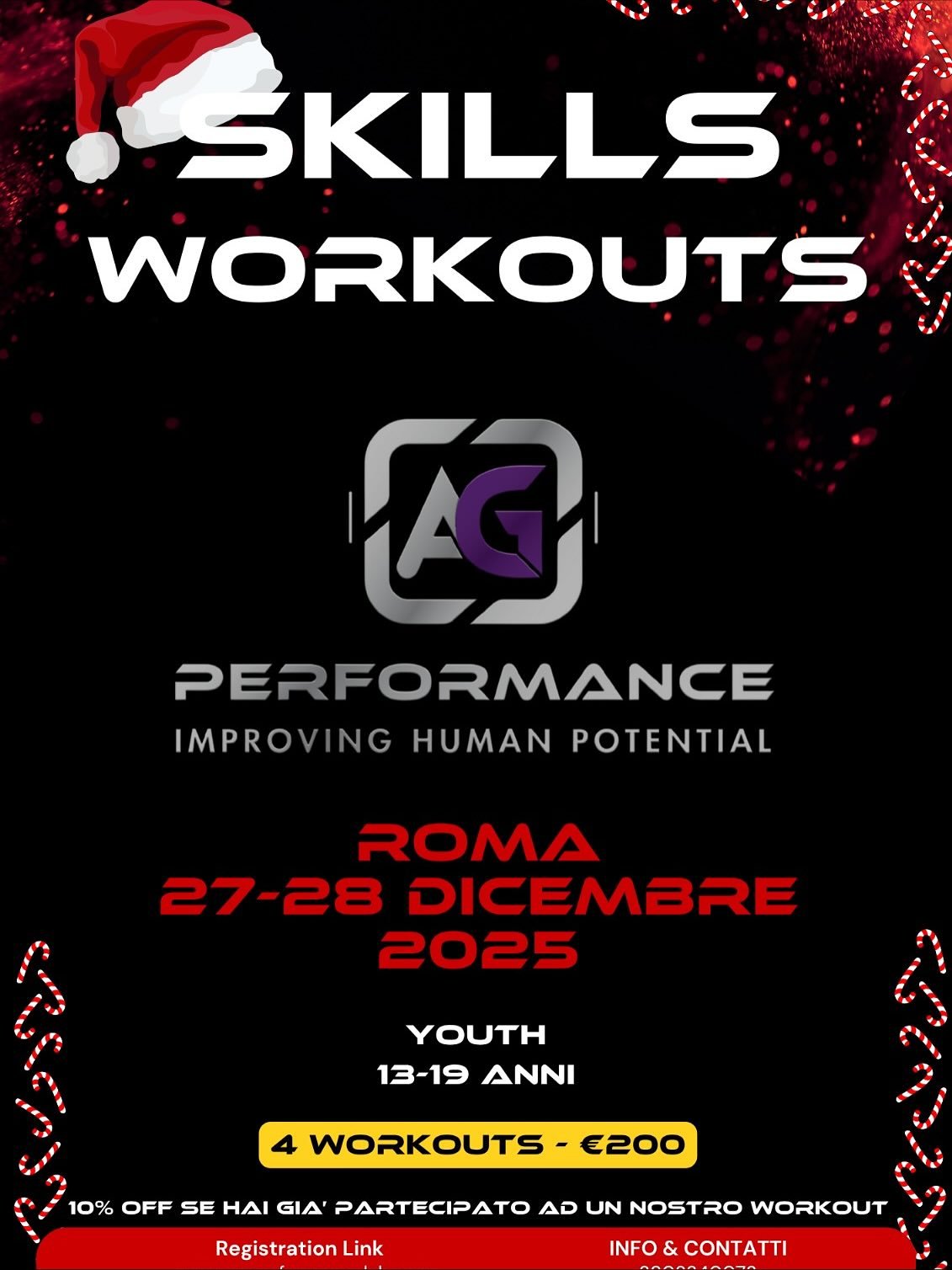 🚨Torniamo a Roma per due giorni di puro lavoro sul campo 💪
📅 27&ndash;28 dicembre 2025
📍 Via dell&rsquo;Imbrecciato 181, Roma

🔹 Focus su Skills, Moves &amp; Shooting 
🔹 4 workout totali (mattina &amp; pomeriggio) o scegli quanti TU quanti farn