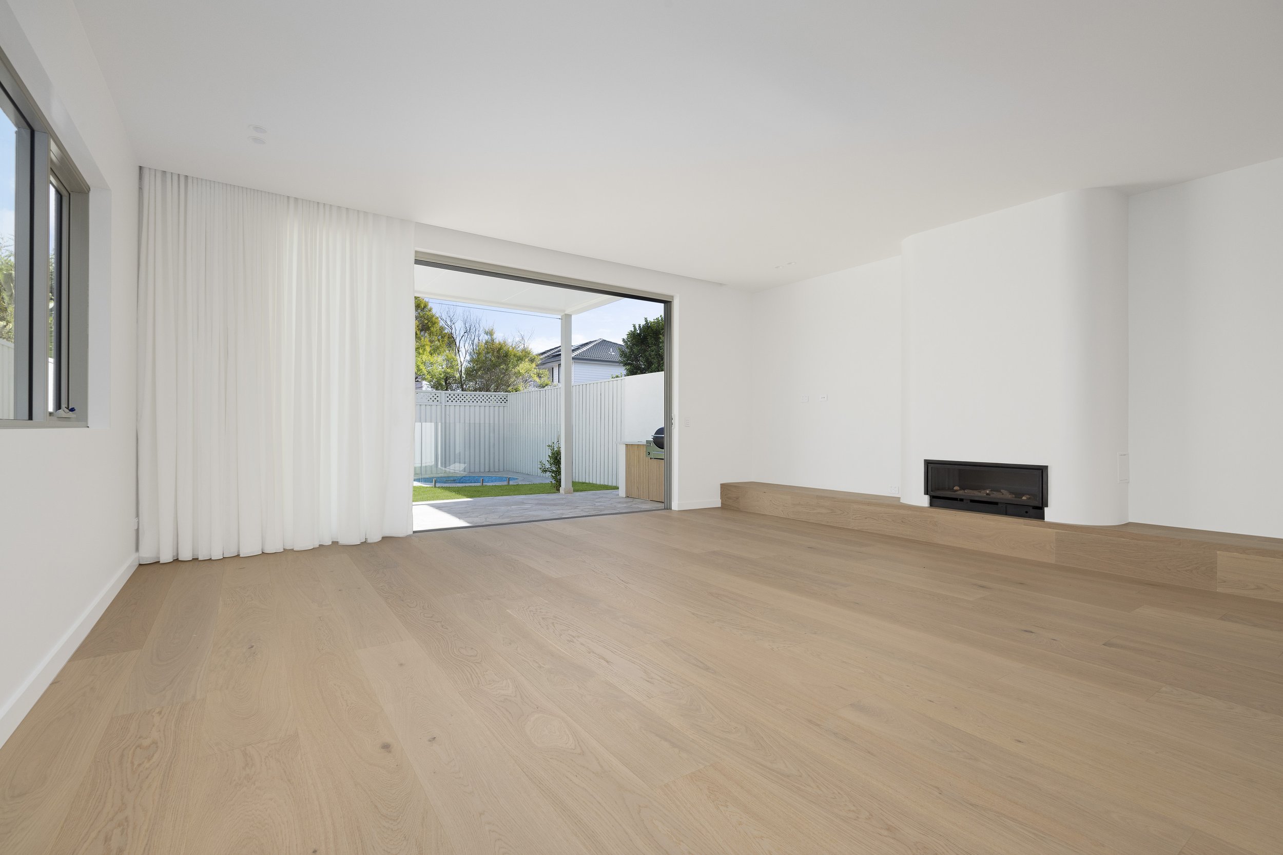 Living room with fire place