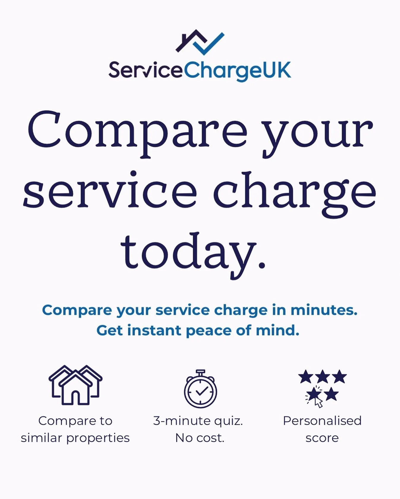 Own a leasehold flat? This is for you.
Take our 3-minute quiz and get your personalised comparison score &mdash; developed by service charge experts. 🧠📊
✔️ Compare to similar buildings using real market data
✔️ Backed by leasehold industry professi