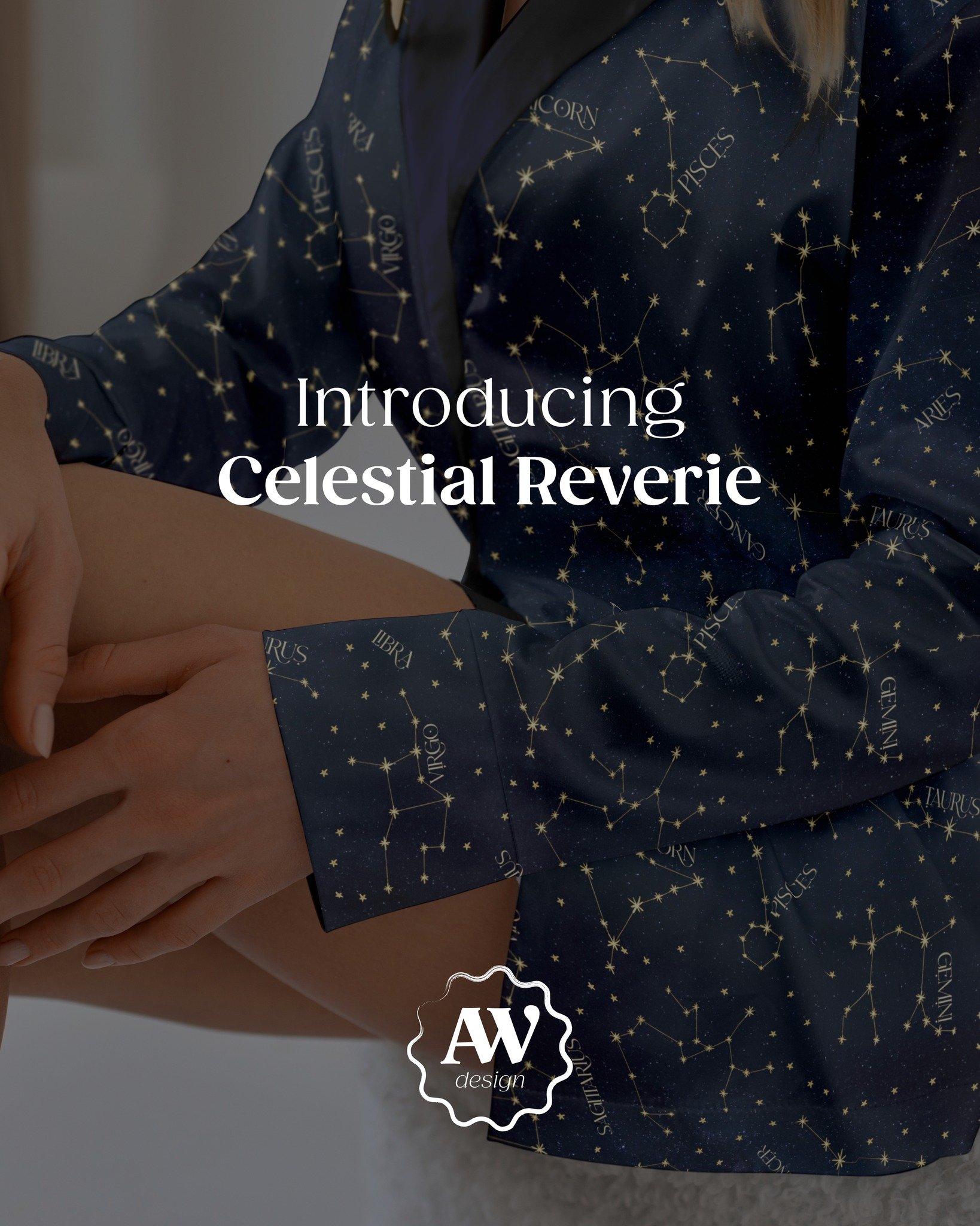 ✨ Introducing Celestial Reverie ✨
A luxurious ode to the night sky, where golden constellations illuminate a deep midnight canvas. This timeless print was created to bring an air of quiet sophistication and celestial allure to refined collections.
🌙