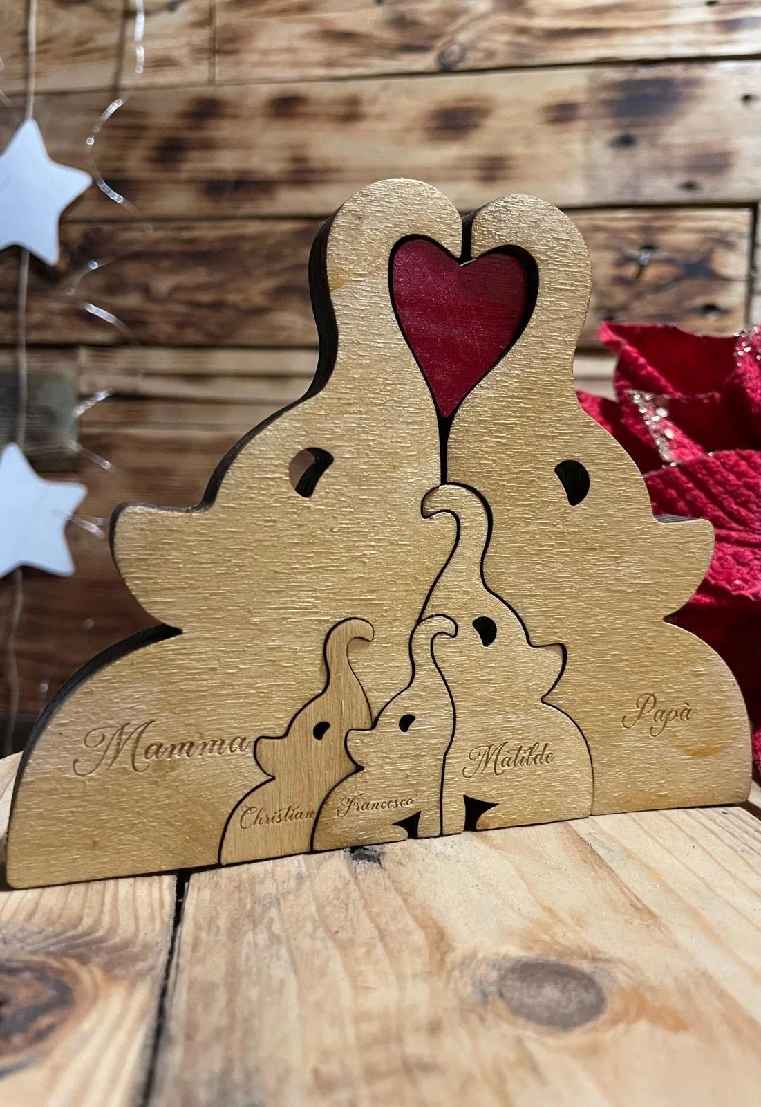 Puzzle "Elefantini" Famiglia