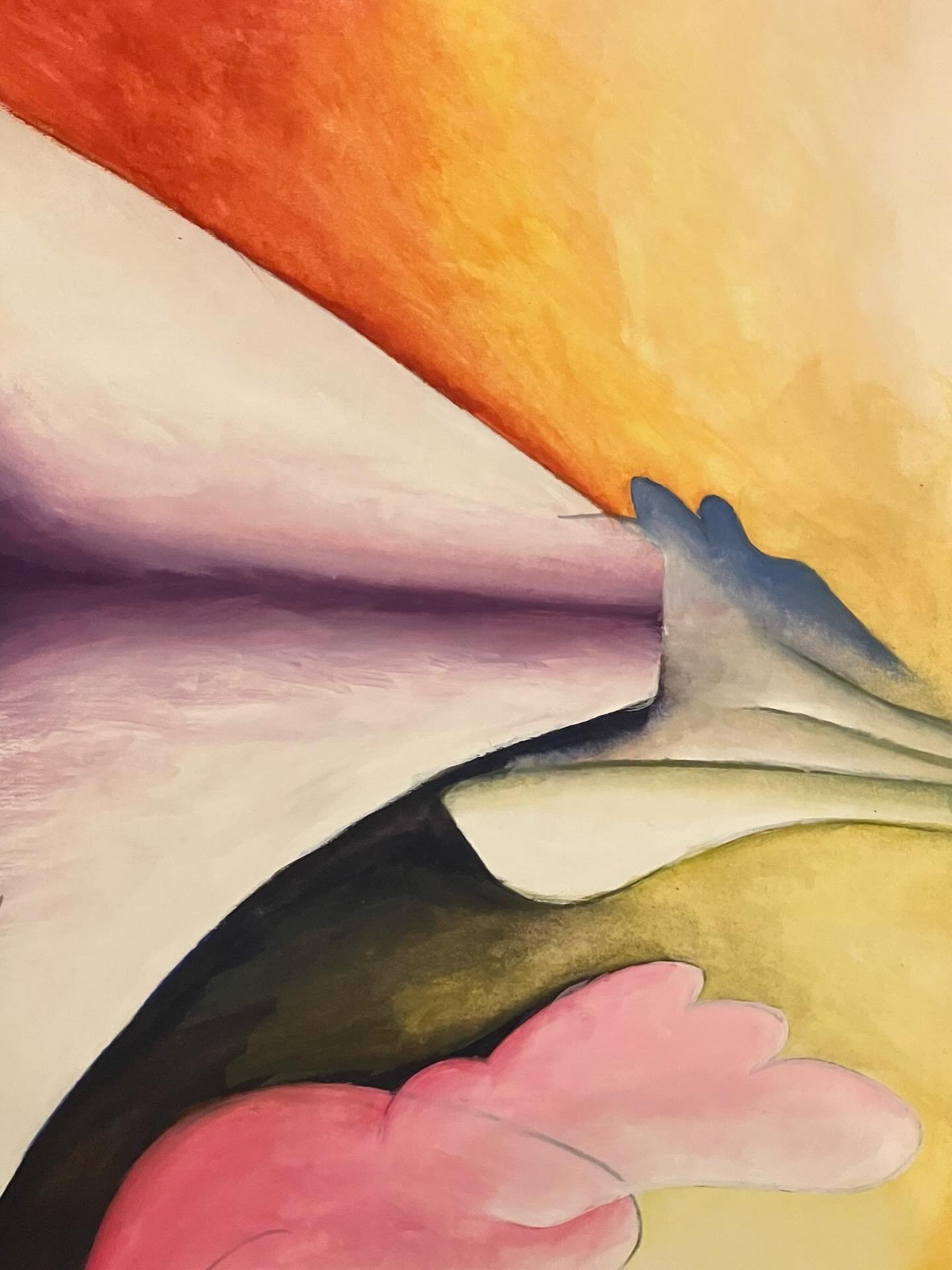 &lsquo;The World Turned Upside Down&rsquo;, 2025.

Automatic painting created using the Hermetic Order of the Golden Dawn key scales of colour. Looking up the tarot cards for each colour we get&hellip;
&hellip;Yellow Green - Strength
Amber - The Char