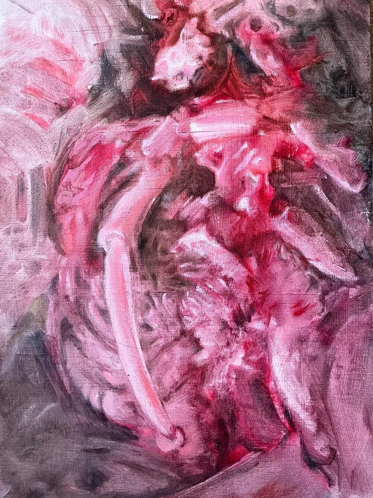 &lsquo;Exu Trunca Ruas Enters with firmness&rsquo;, 2025, oil on board.

#occulture 
#orishas 
#occultart 
#mediumisticart