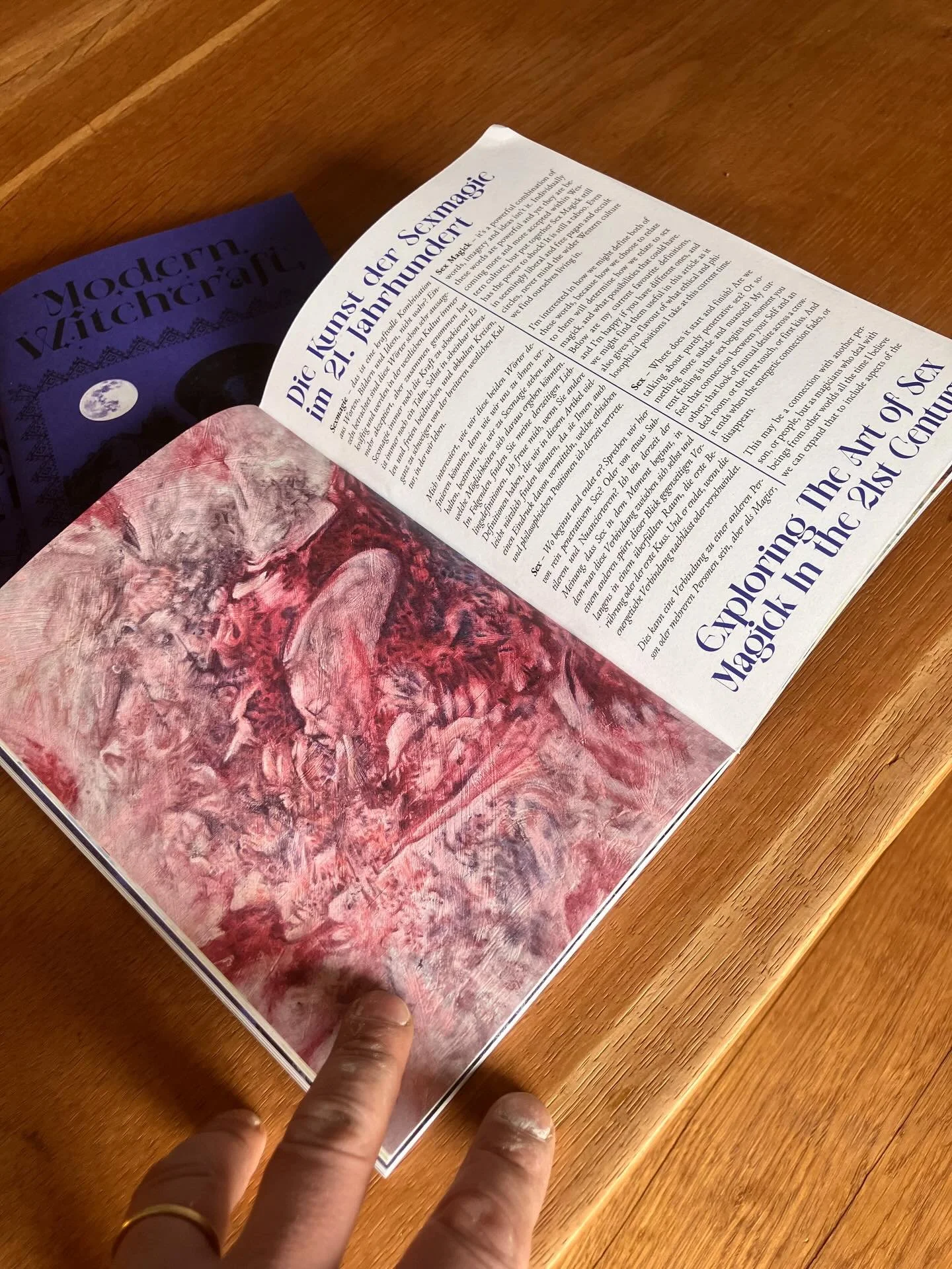 So great to receive my copies of Modern Witchcraft 4 with my article and artwork in it!

So so pleased it&rsquo;s print only, bilingual (German / English) and curated by the lovely @the_green_jedi 

Drop them a DM to order your own copy and see how m