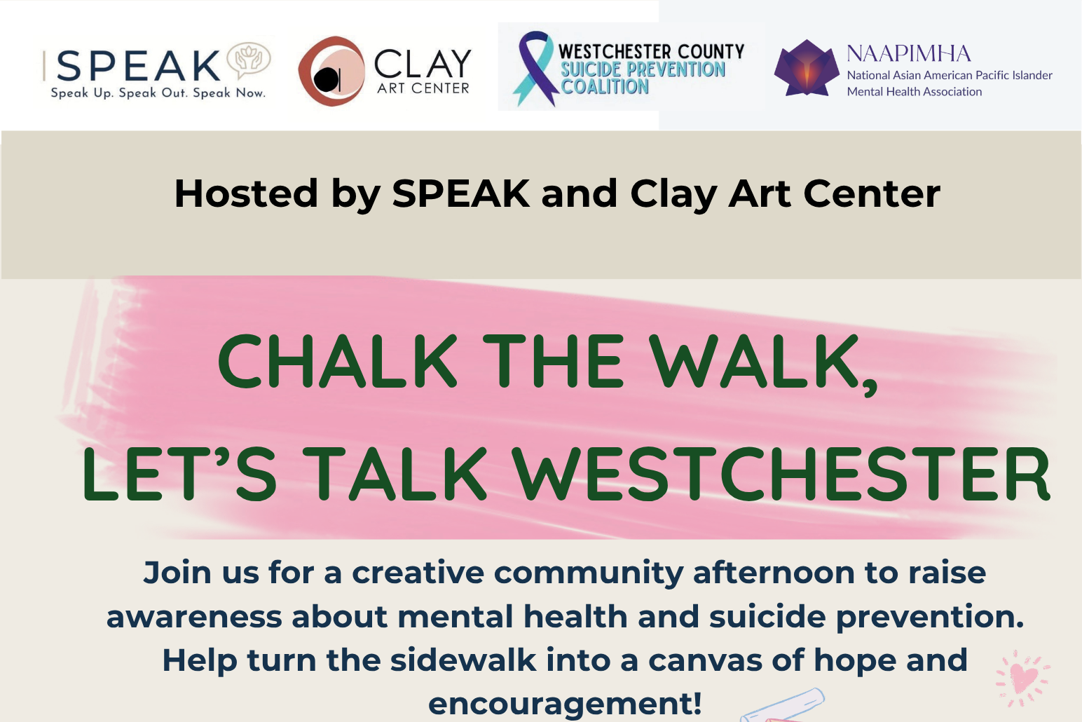 Chalk the Walk,           Let’s Talk!
